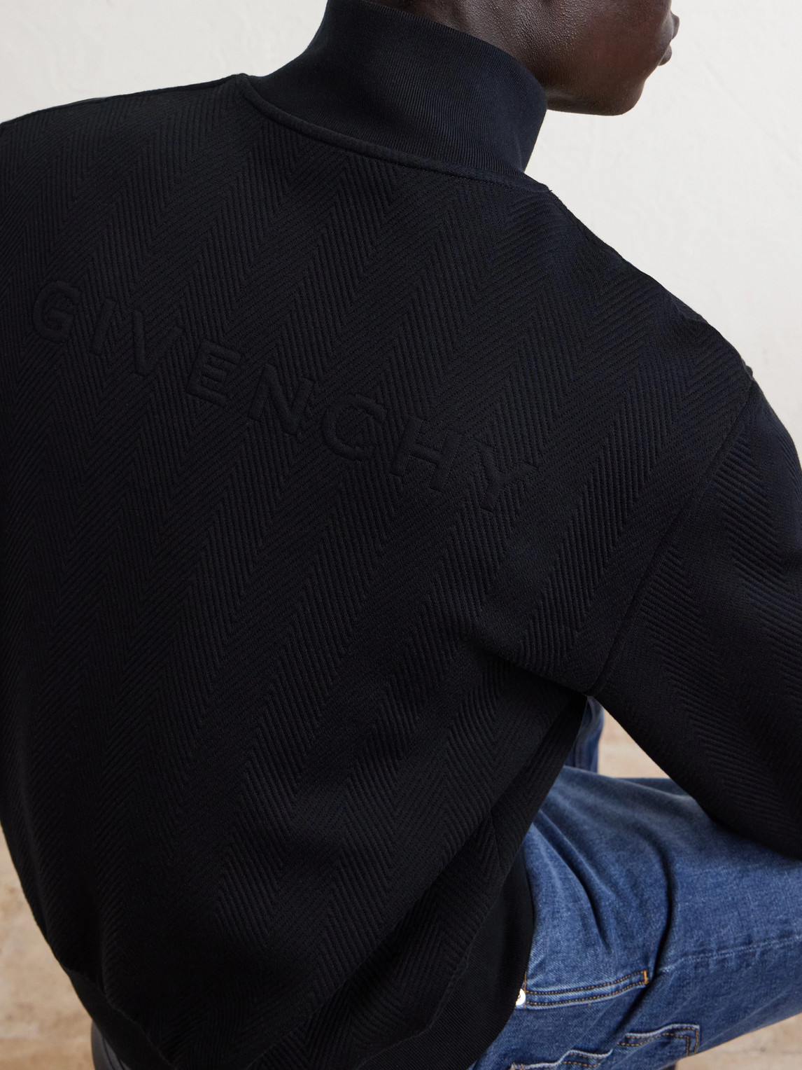 Cotton-Blend Zip-Up Sweatshirt