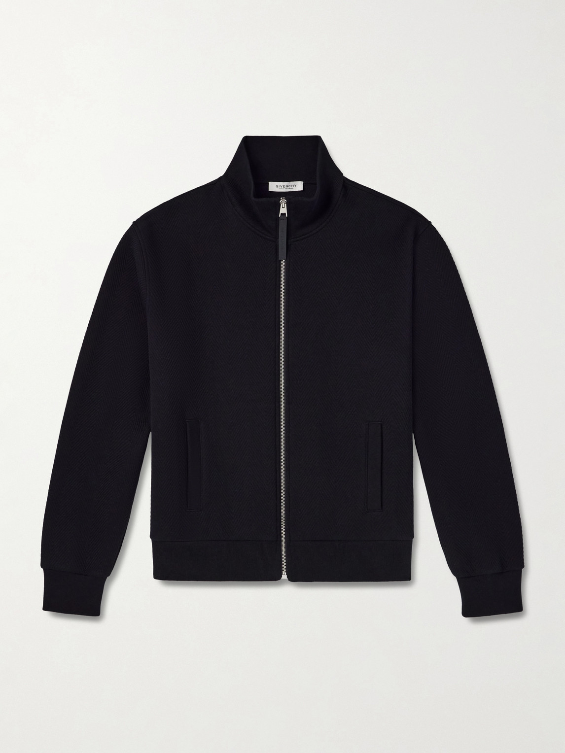 Givenchy Cotton-blend Zip-up Sweatshirt In Black
