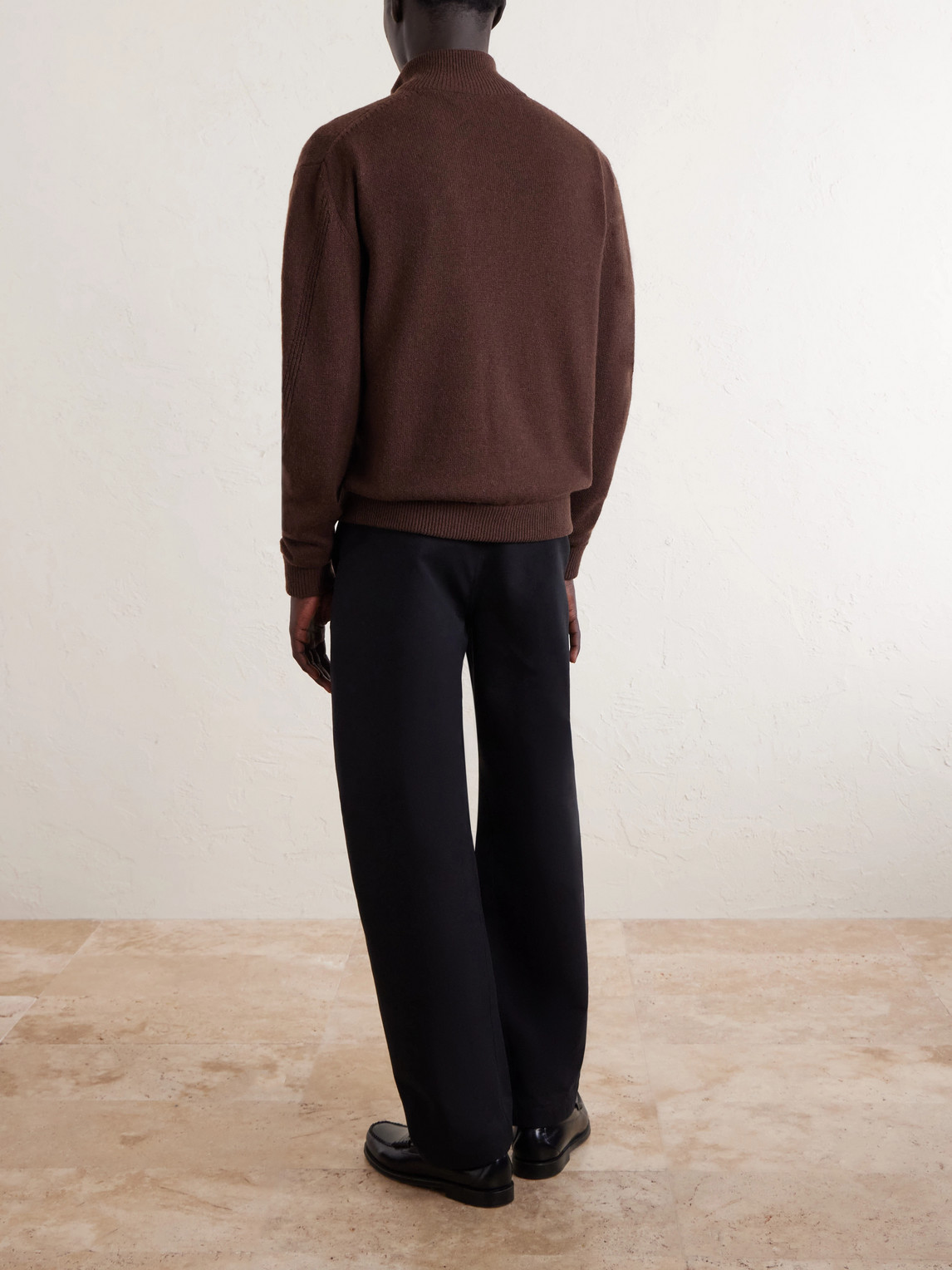 Cashmere Zip-Up Cardigan