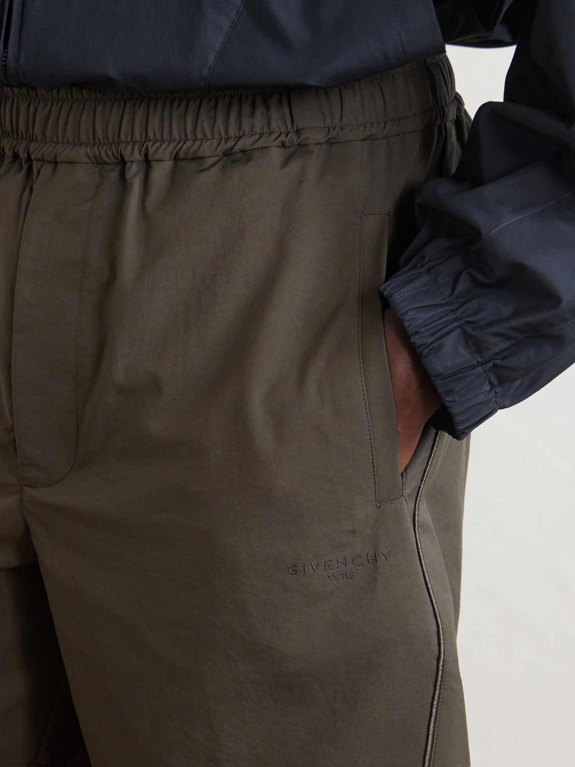 Givenchy Straight-leg Shell Shorts In Brown