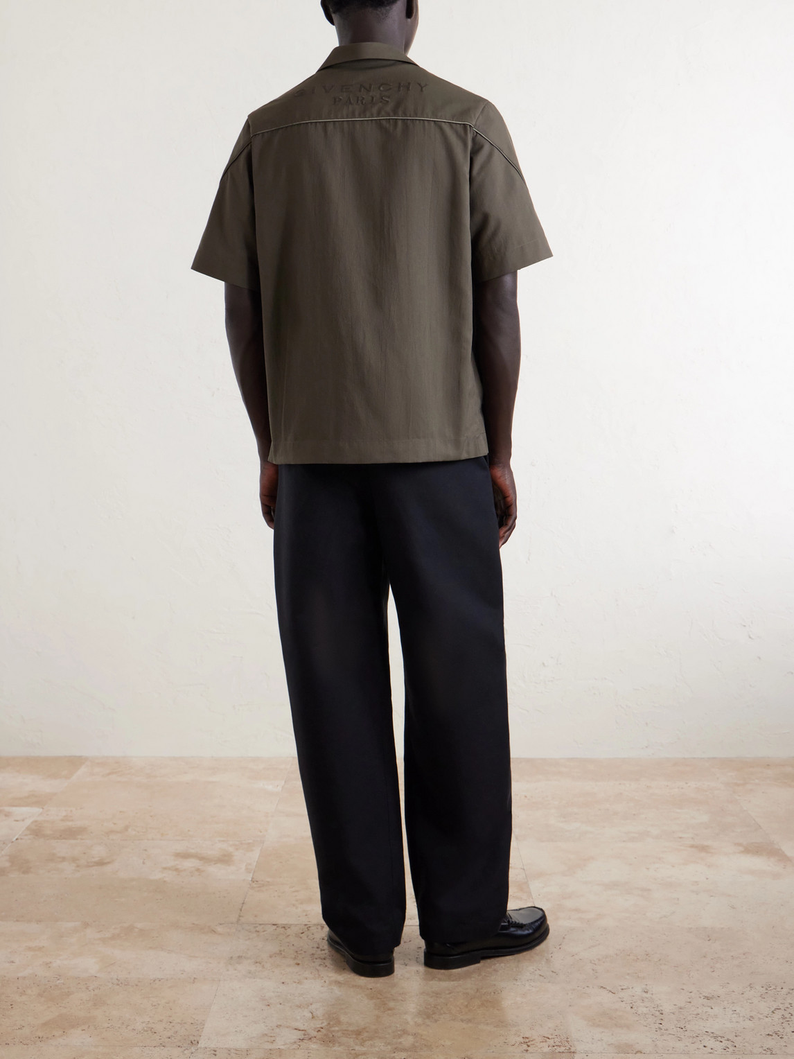 Recycled Woven Zip-Up Shirt