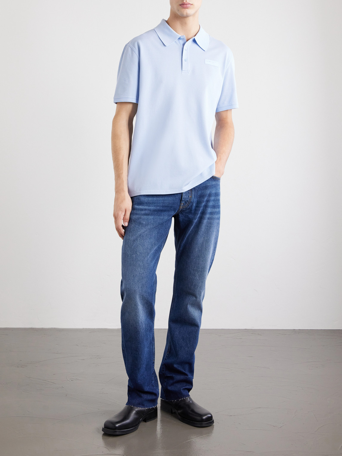 Givenchy Regular Fit Ss Polo In Blue