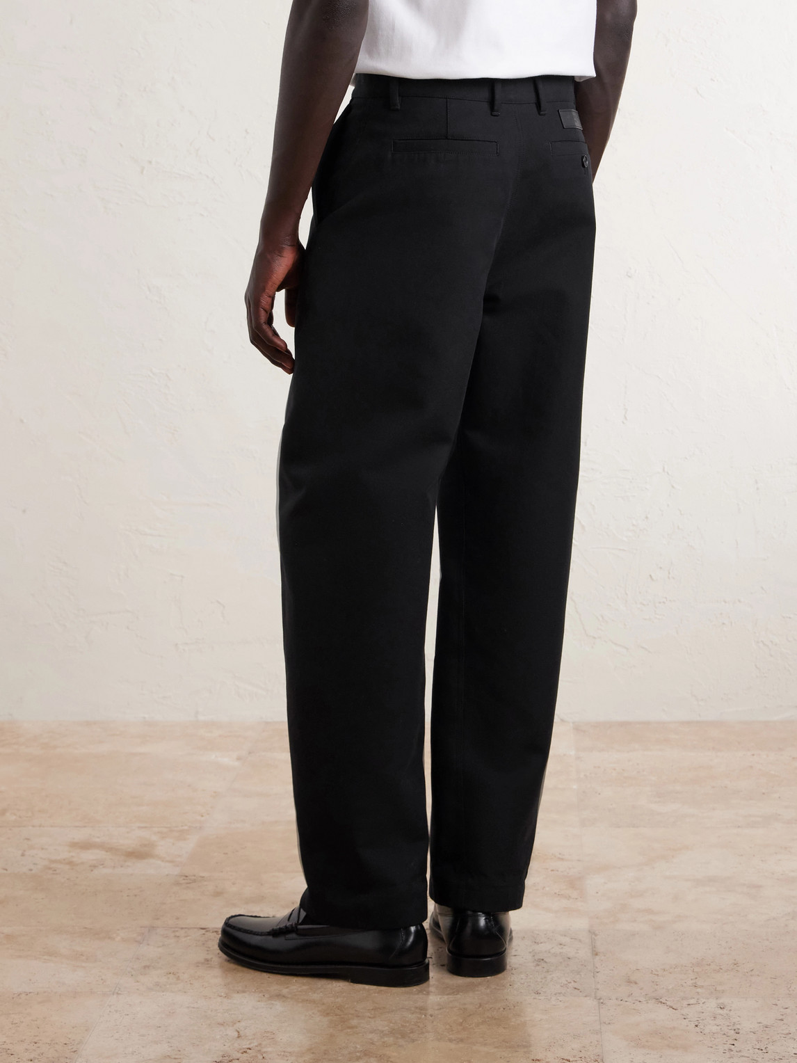 Straight-Leg Cotton-Twill Trousers