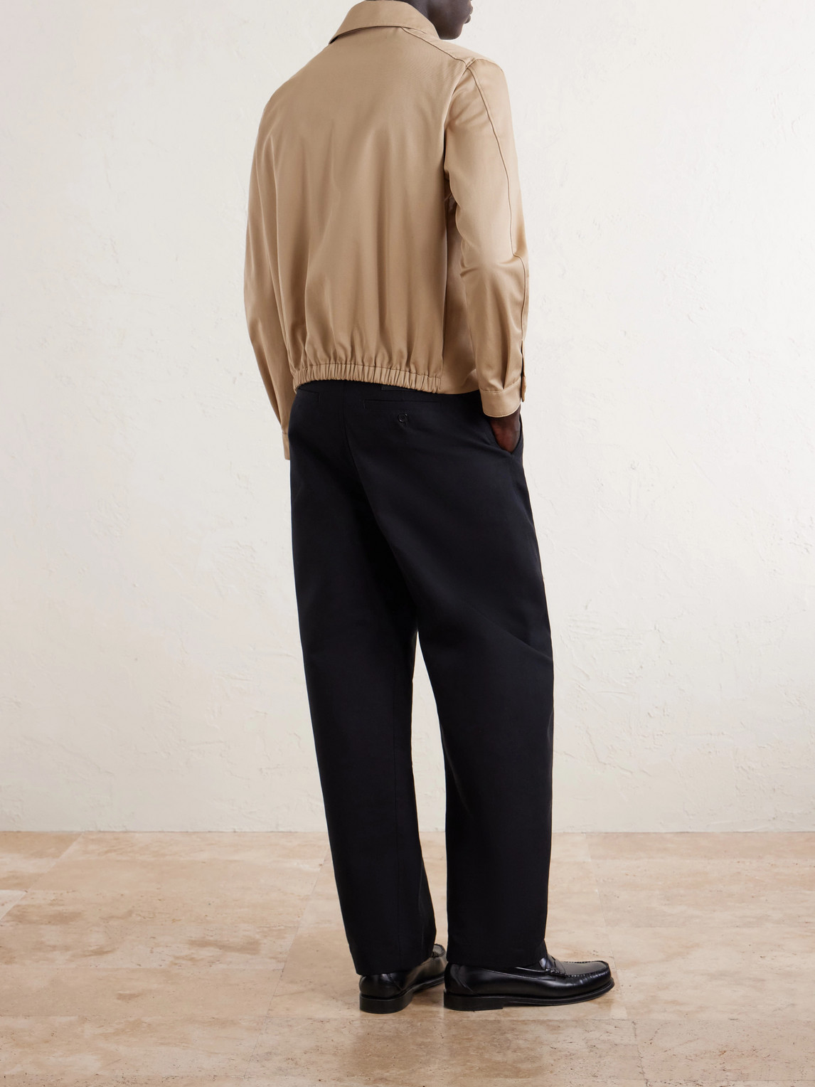 Harrington Logo-Appliquéd Cotton-Twill Jacket