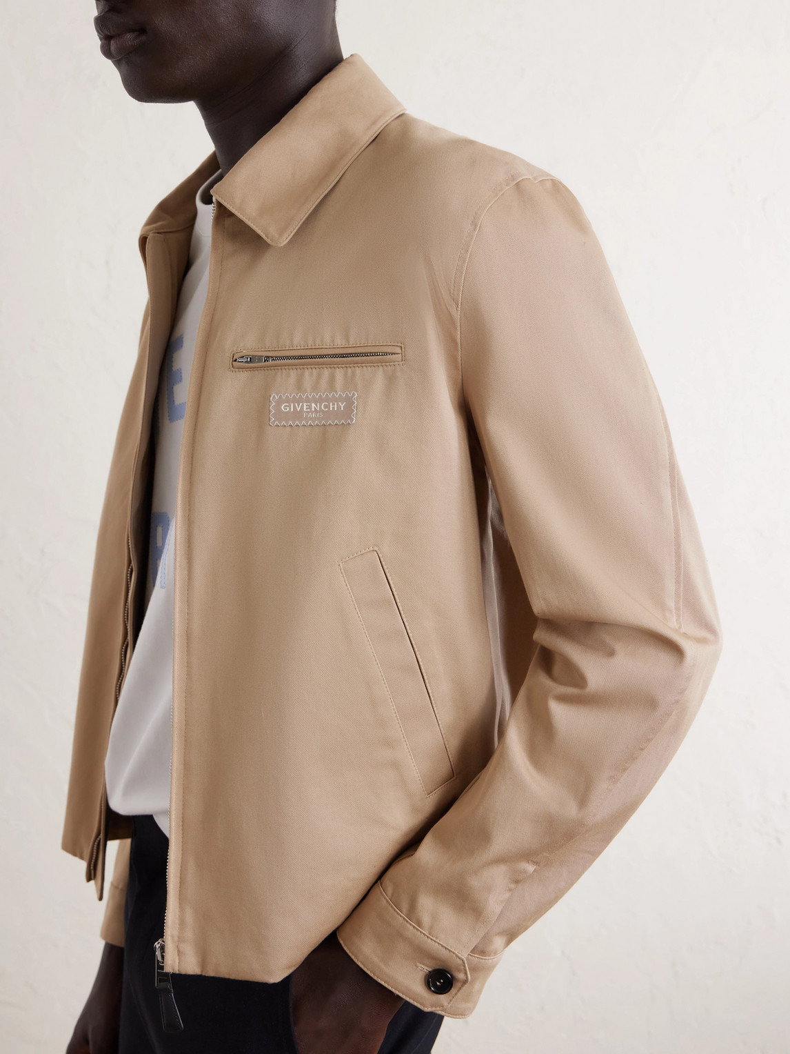 Harrington Logo-Appliquéd Cotton-Twill Jacket