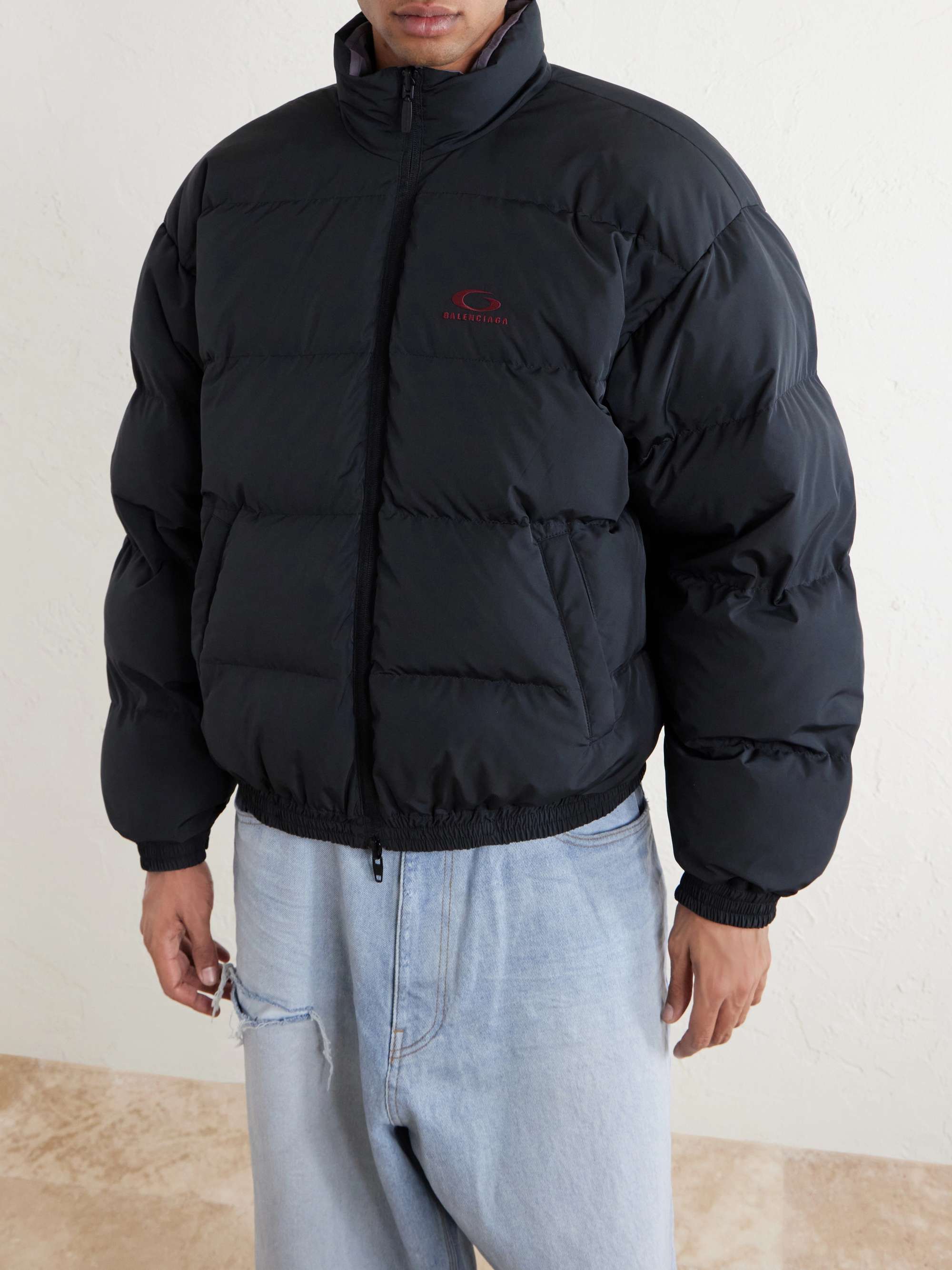 BALENCIAGA Logo-Print Shell Down Jacket for Men | MR PORTER