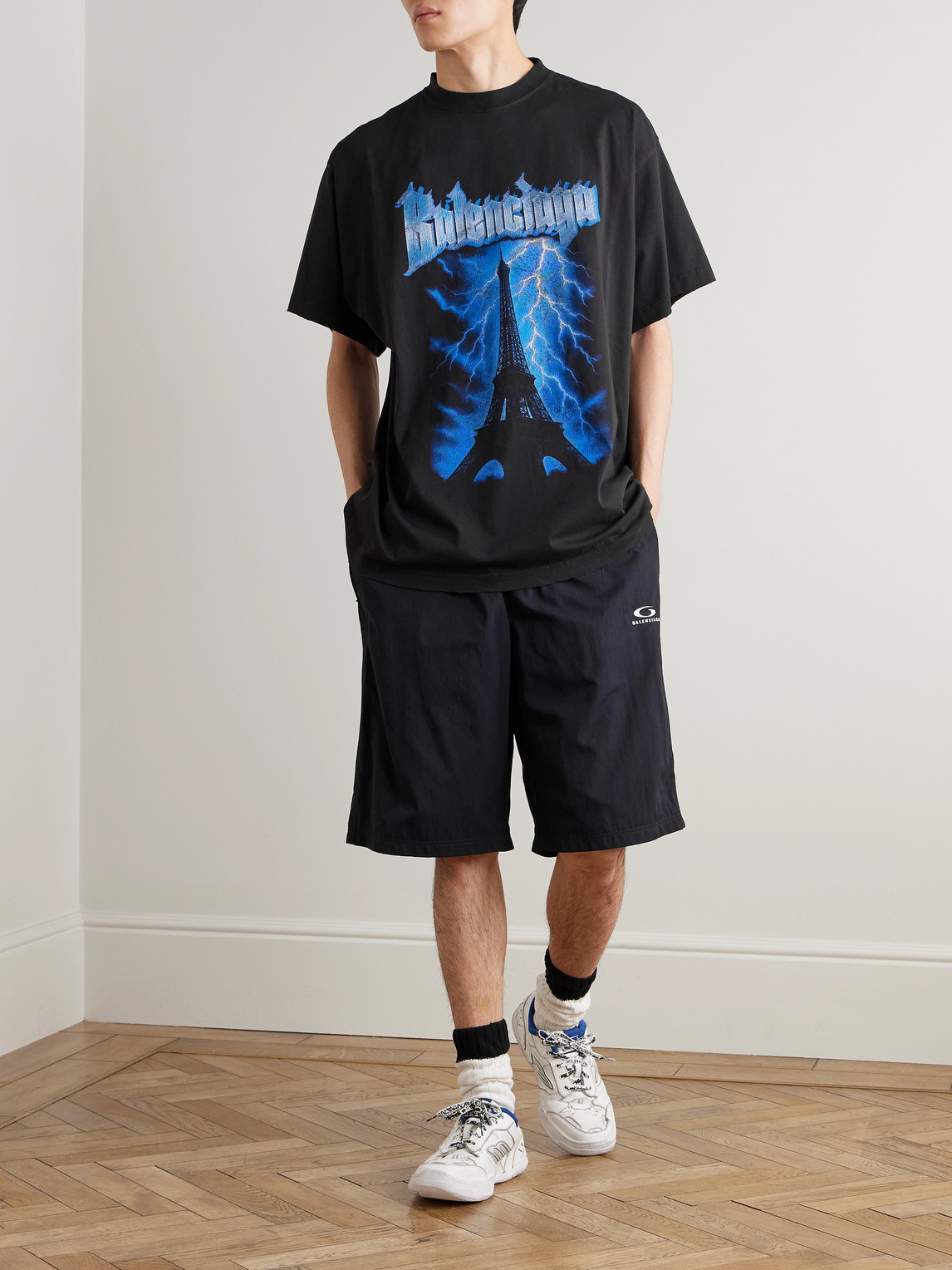 Oversized Logo-Print Cotton-Jersey T-Shirt