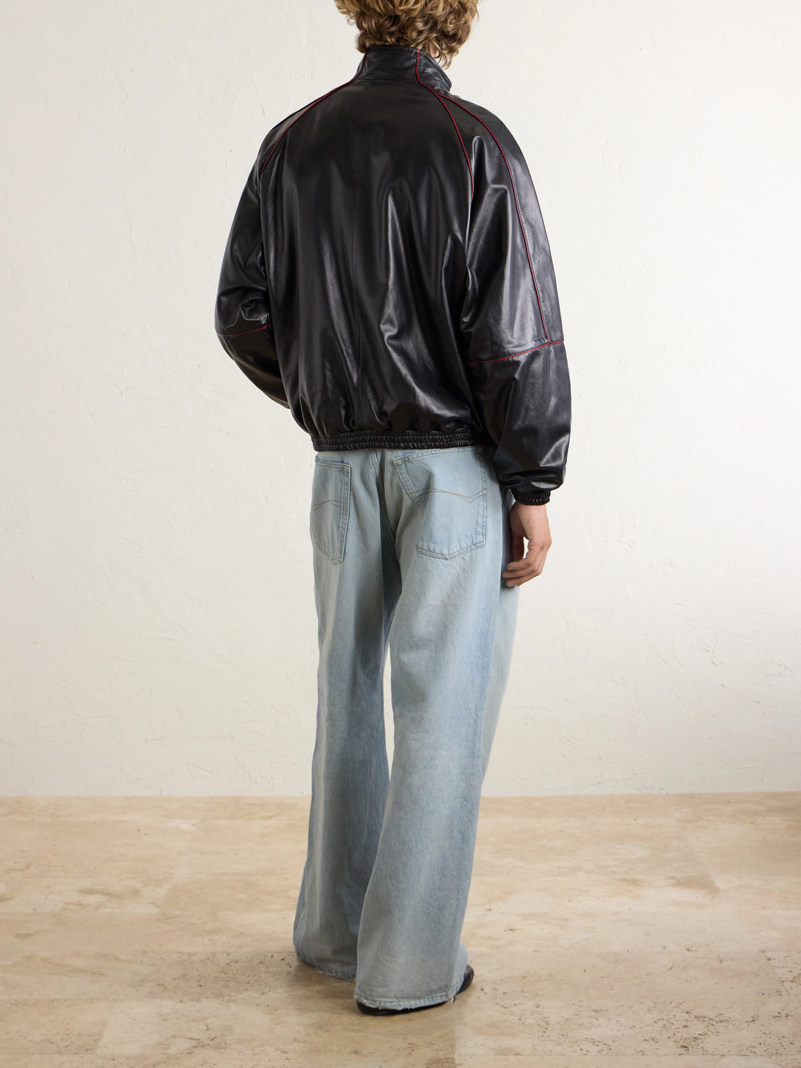  Balenciaga - Logo-embossed Leather Jacket - Men - Black - M 