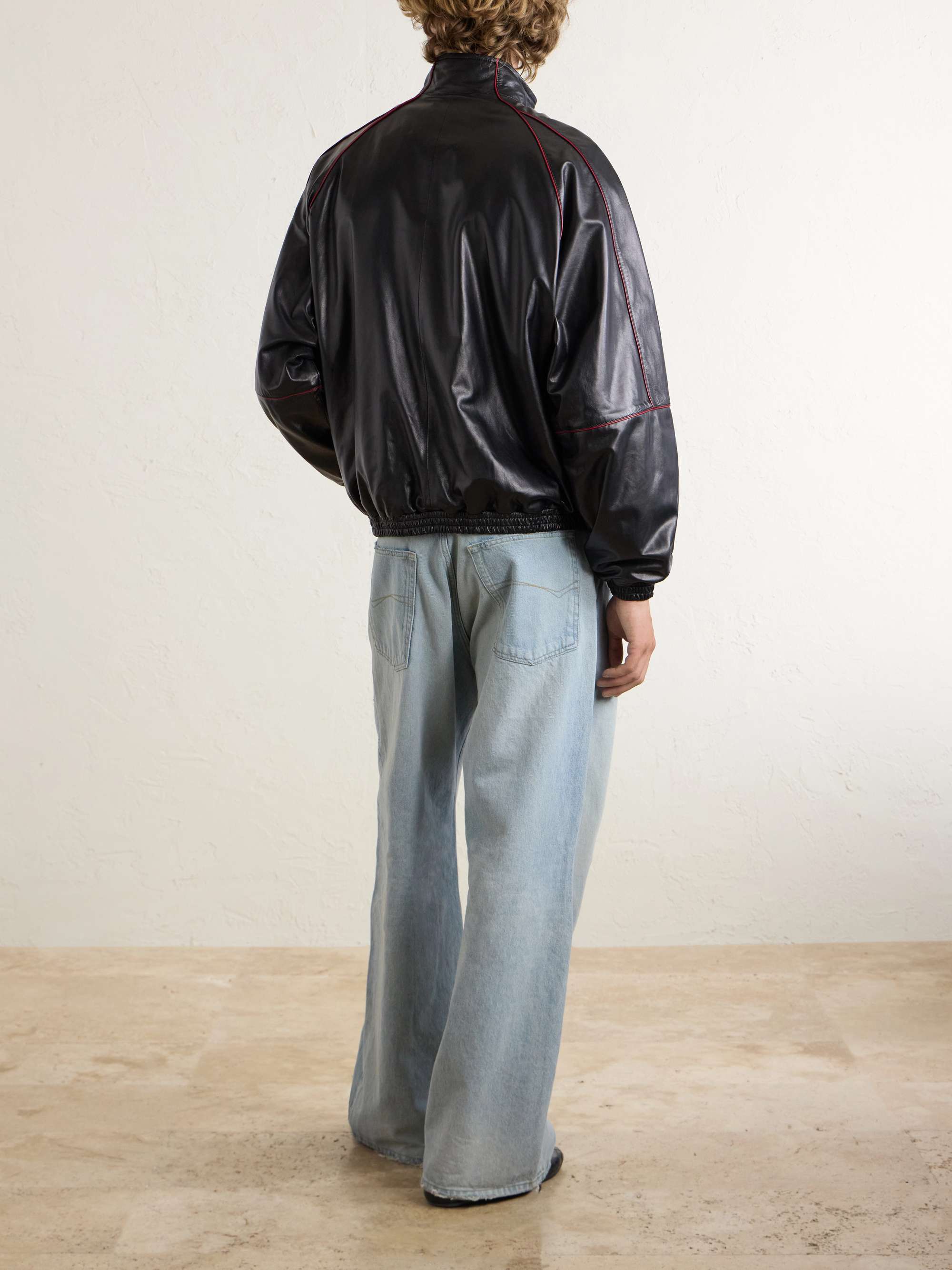 BALENCIAGA Logo-Embossed Leather Jacket for Men | MR PORTER