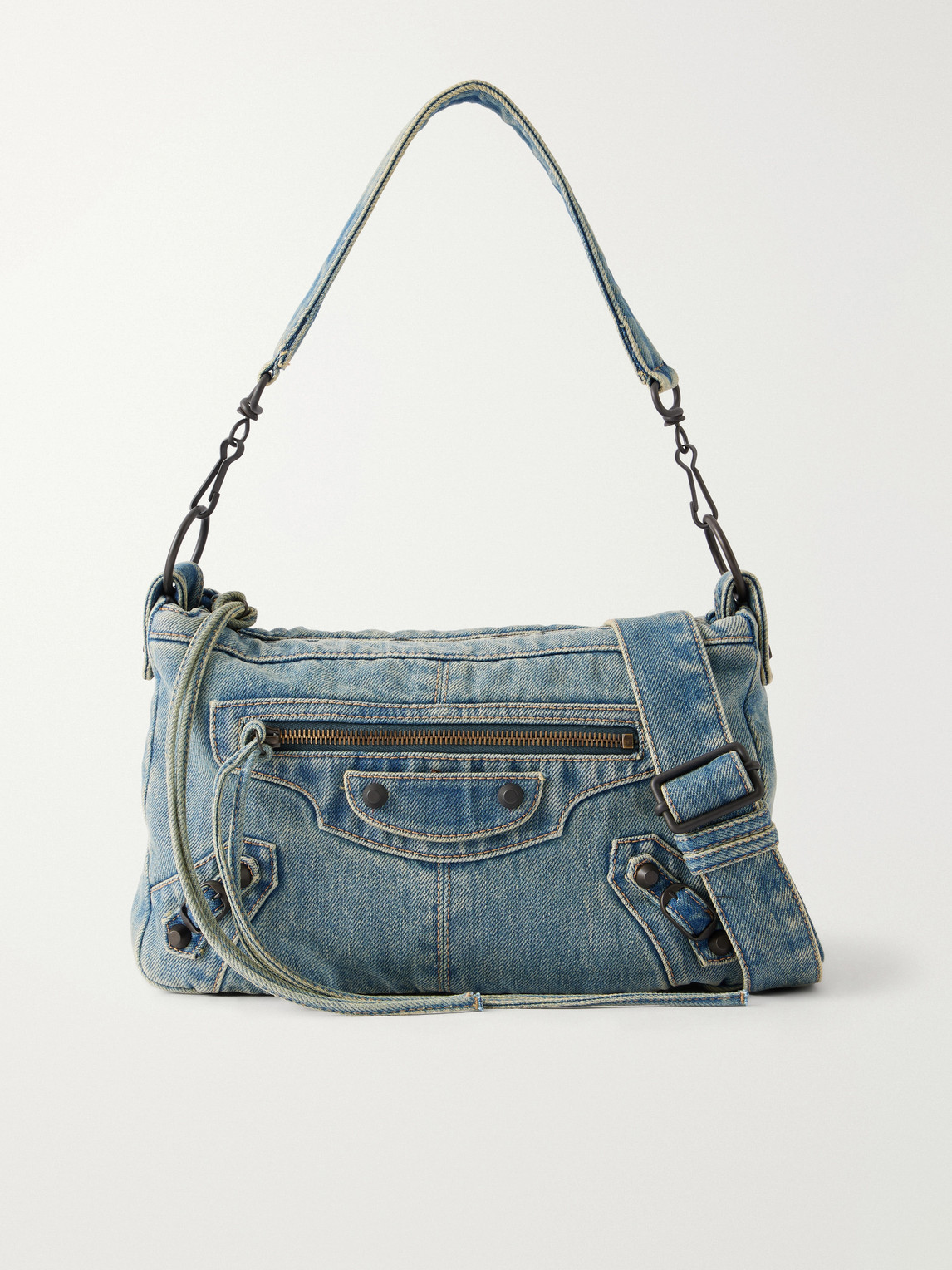 Balenciaga Balenciaga - Le City Moto Small Denim Messenger Bag - Men - Blue aus 100% Cotton in Blue