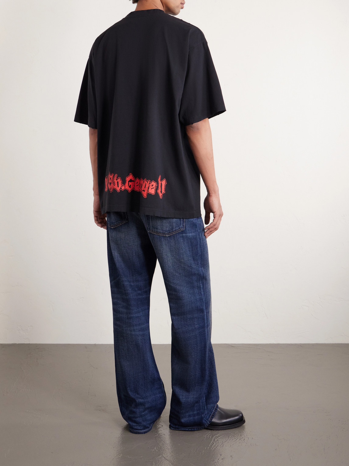 Oversized Logo-Print Cotton-Jersey T-Shirt