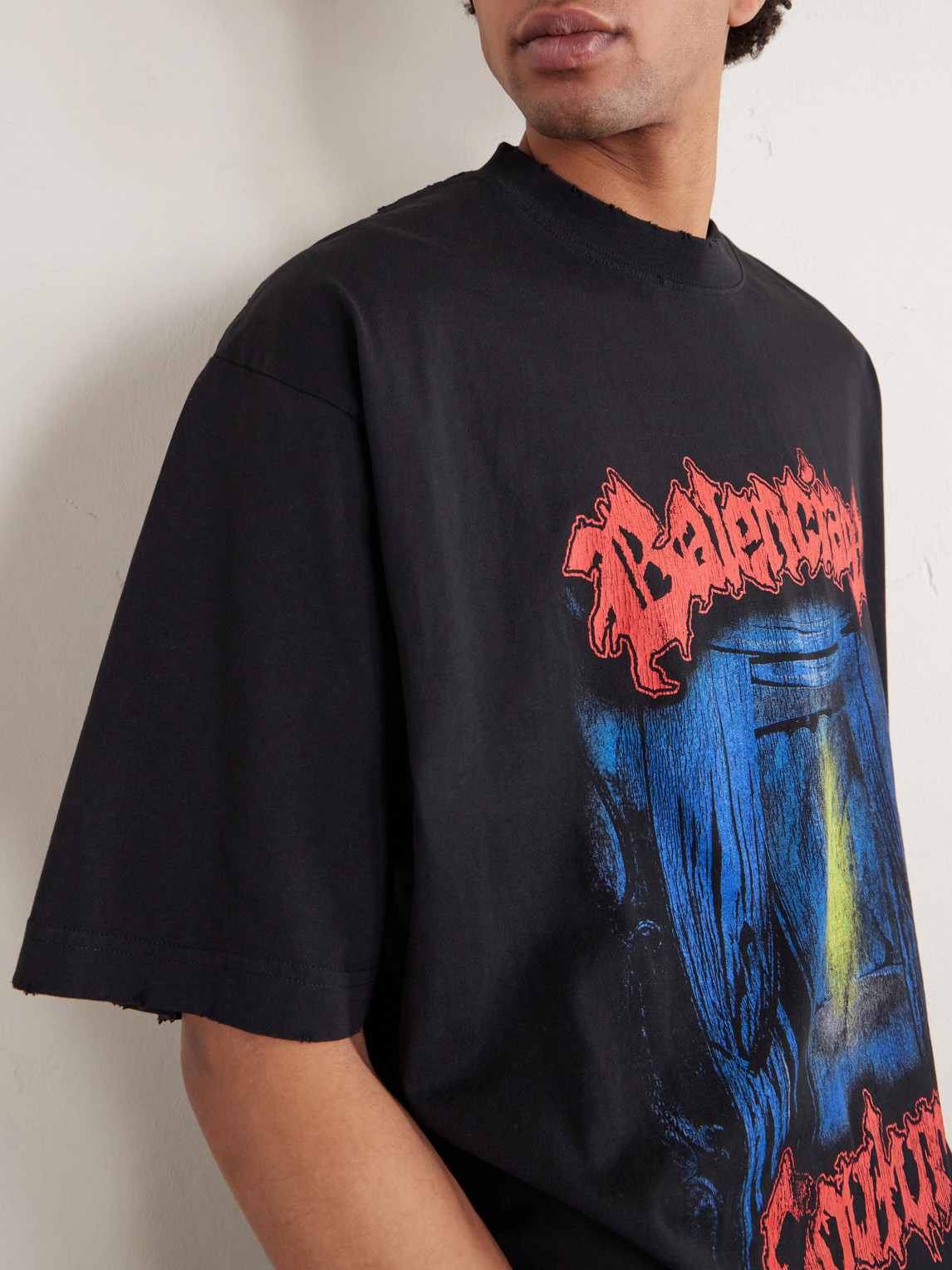 Oversized Logo-Print Cotton-Jersey T-Shirt