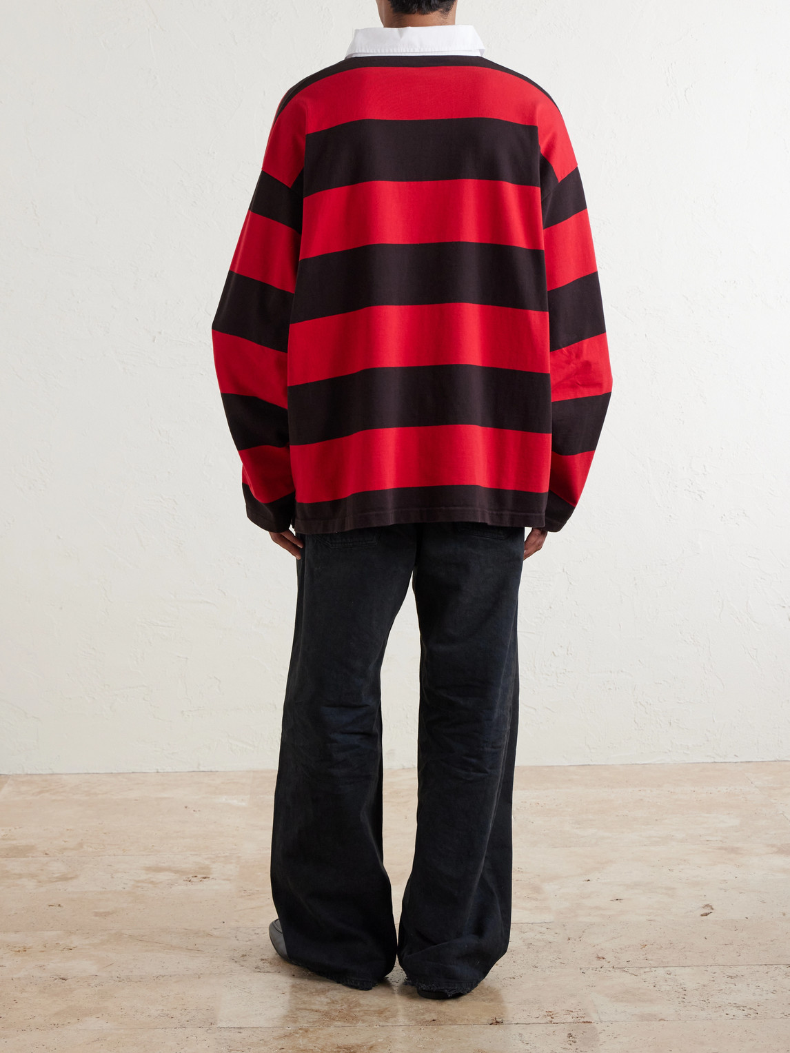 Logo-Embroidered Striped Cotton-Jersey Polo Shirt