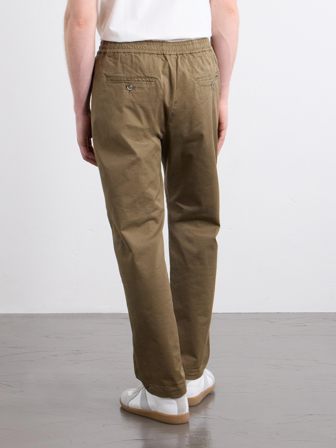Straight-Leg Cotton-Blend Gabardine Trousers