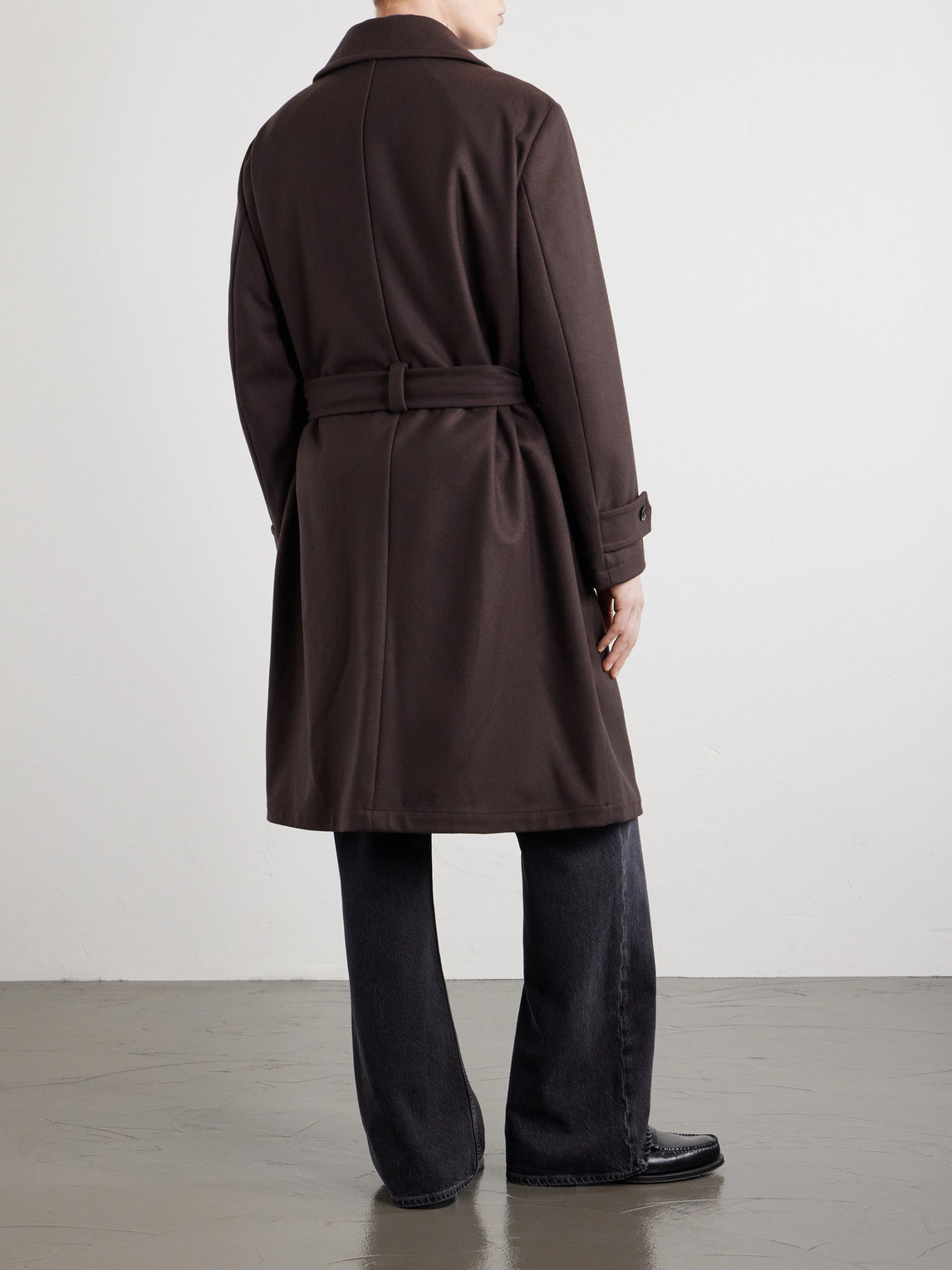 Belted Wool-Blend Coat