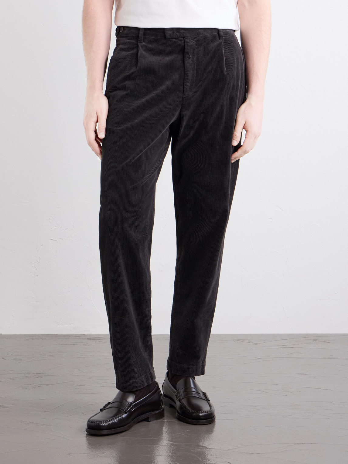  Barena - Straight-leg Pleated Courduroy Trousers - Men - Brown - It 46 