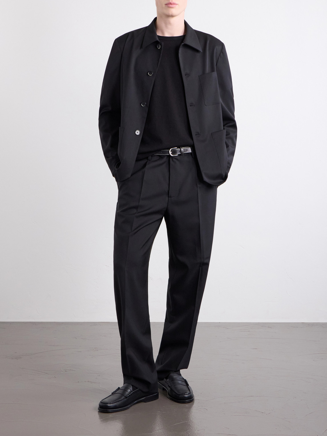 Wool-Blend Gabardine Overshirt