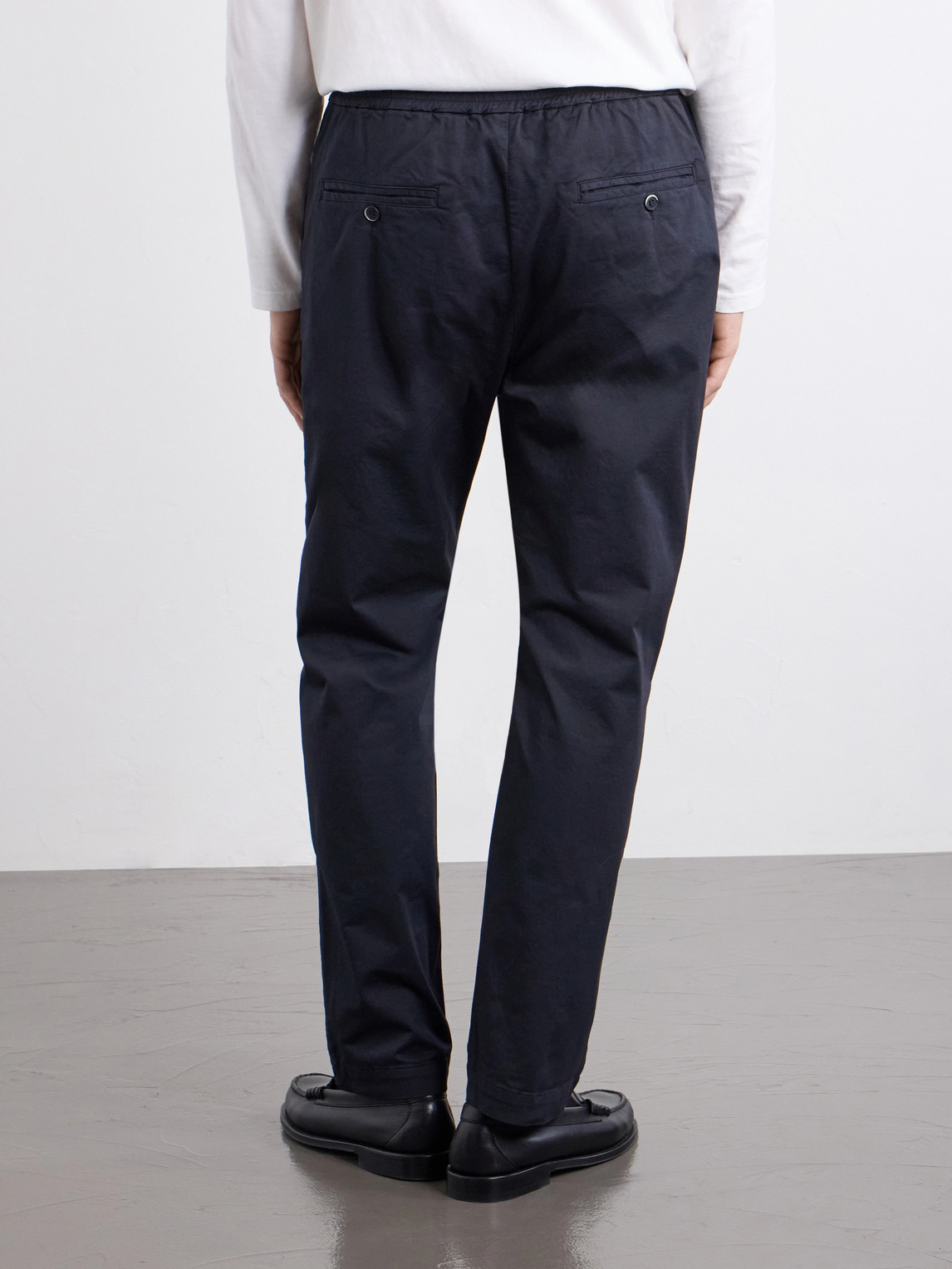 Straight-Leg Cotton-Blend Gabardine Trousers