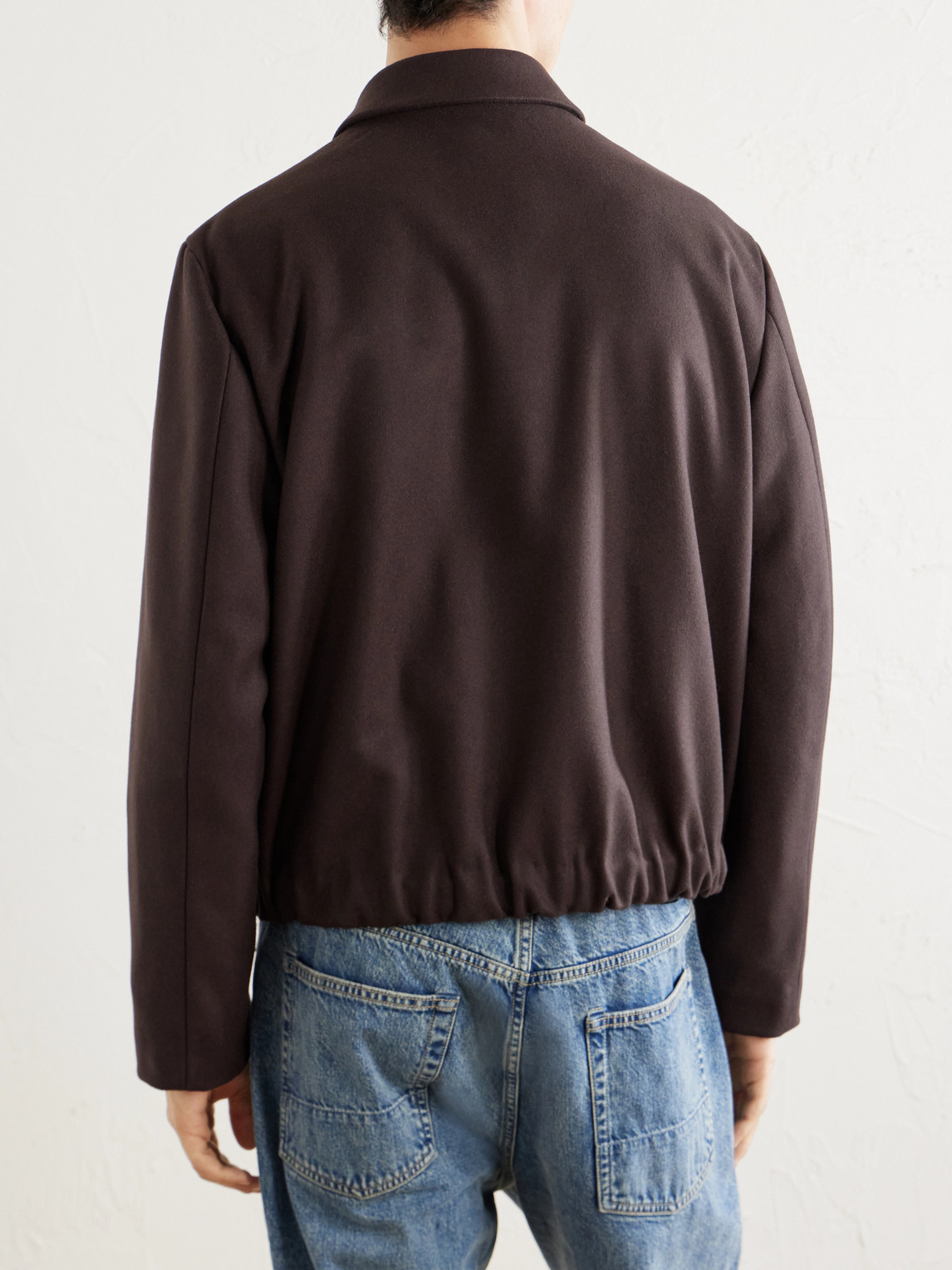 Wool-Blend Felt Blouson Jacket
