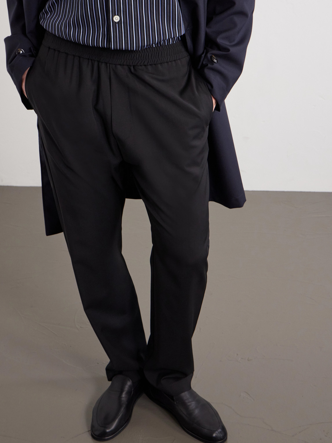 Riobarbo Straight-Leg Virgin Wool Drawstring Trousers