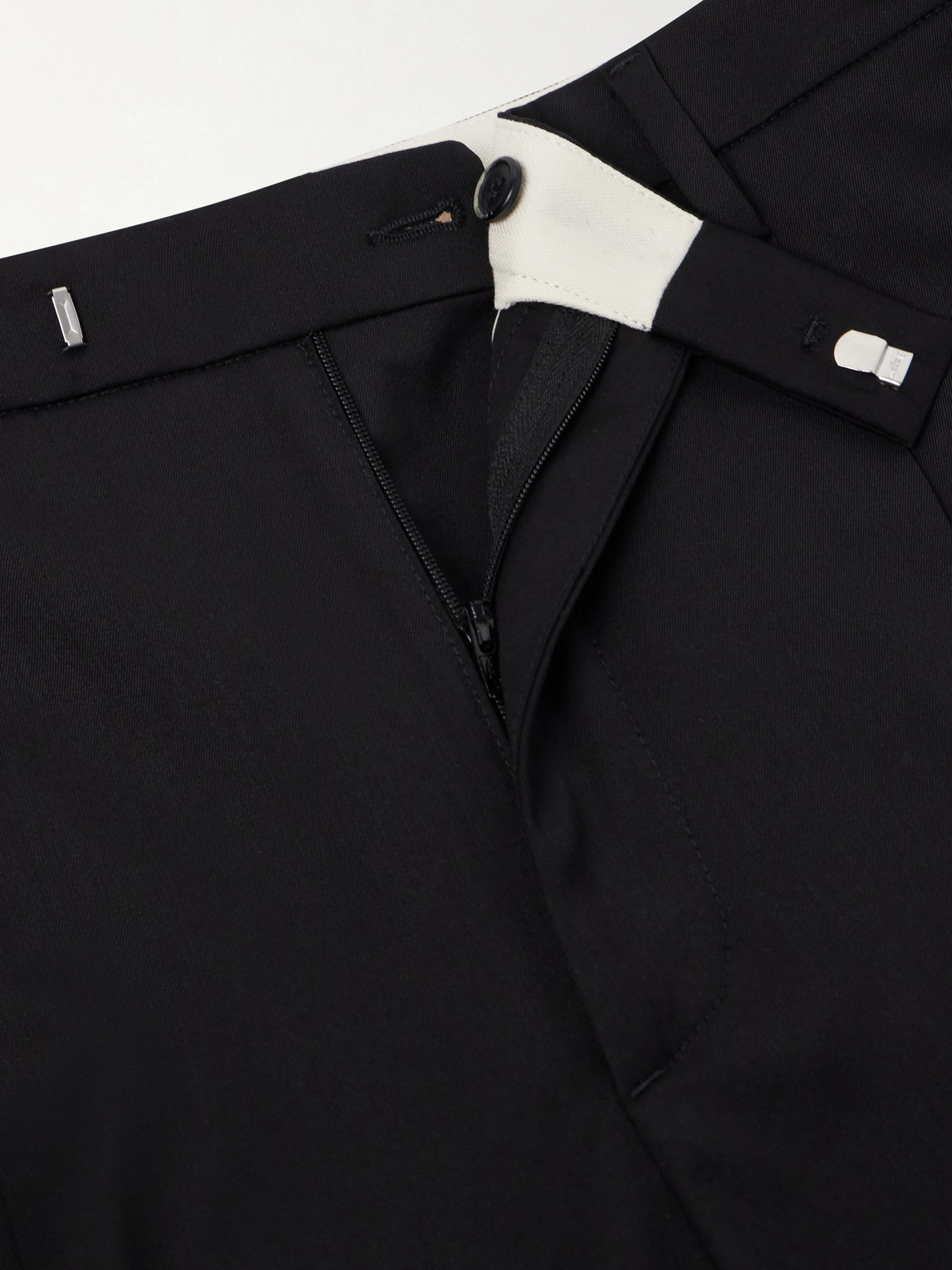 Straight-Leg Pleated Wool-Blend Gabardine Trousers