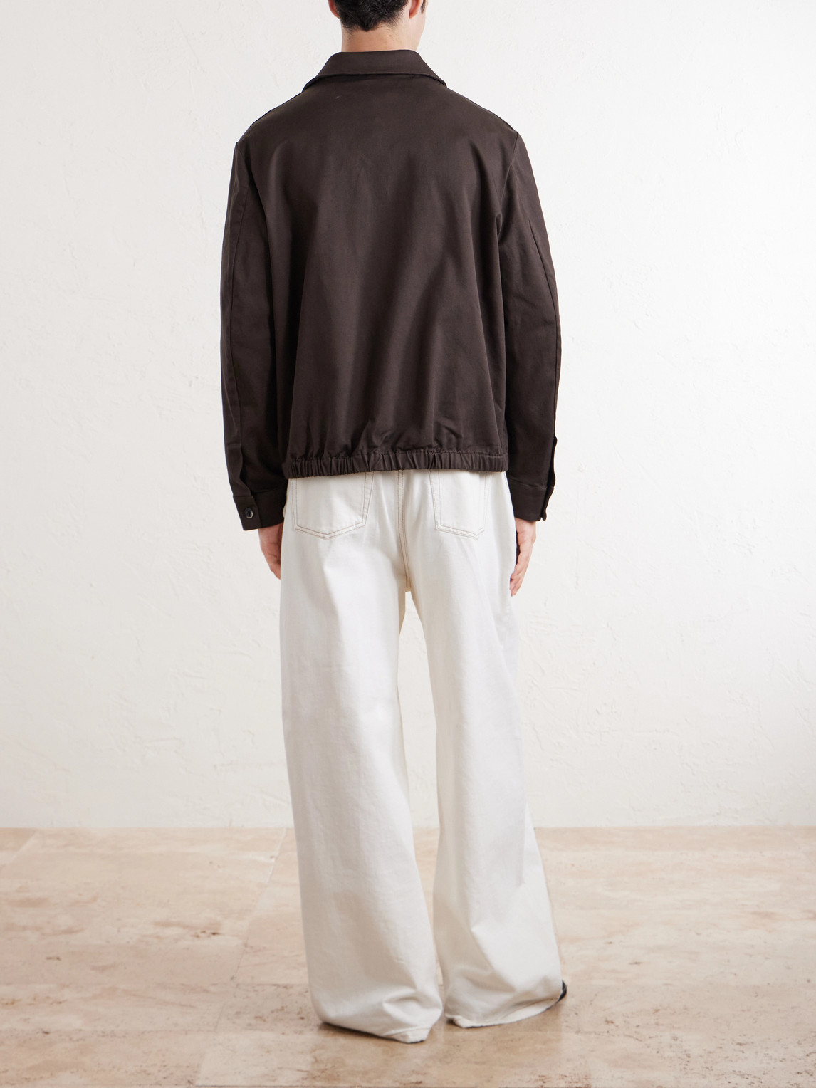 Cotton-Blend Gabardine Blouson Jacket