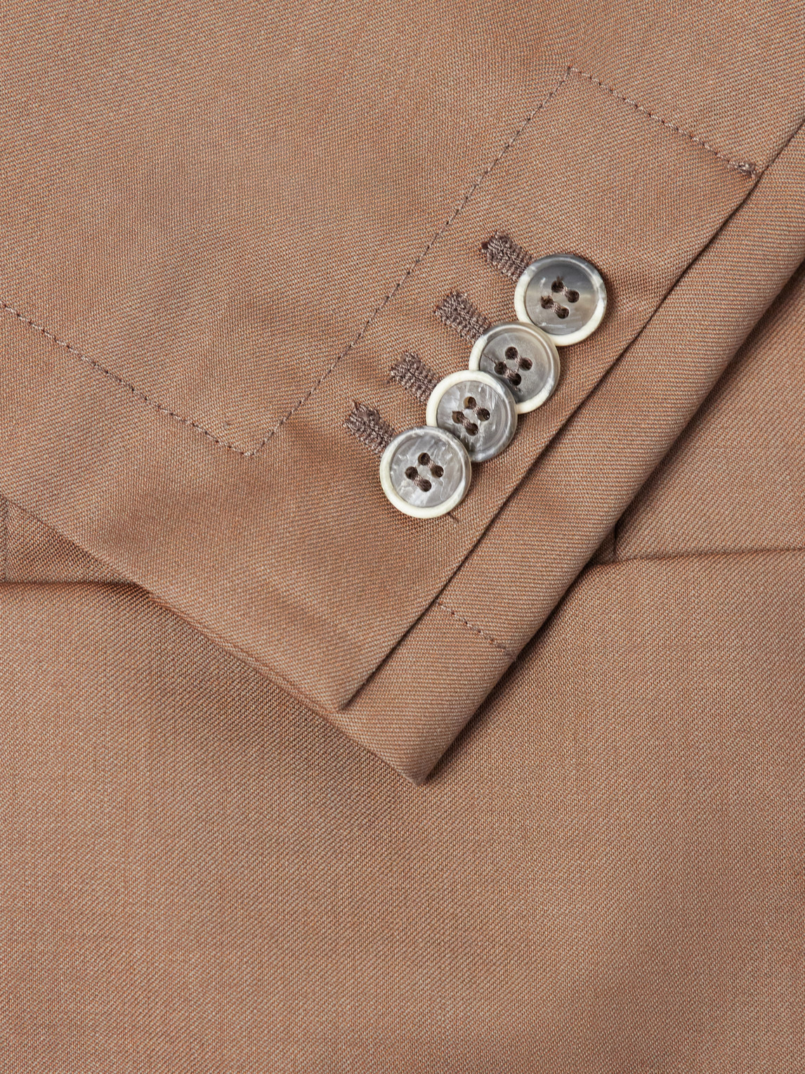 Double-Breasted Virgin Wool-Gabardine Suit Jacket