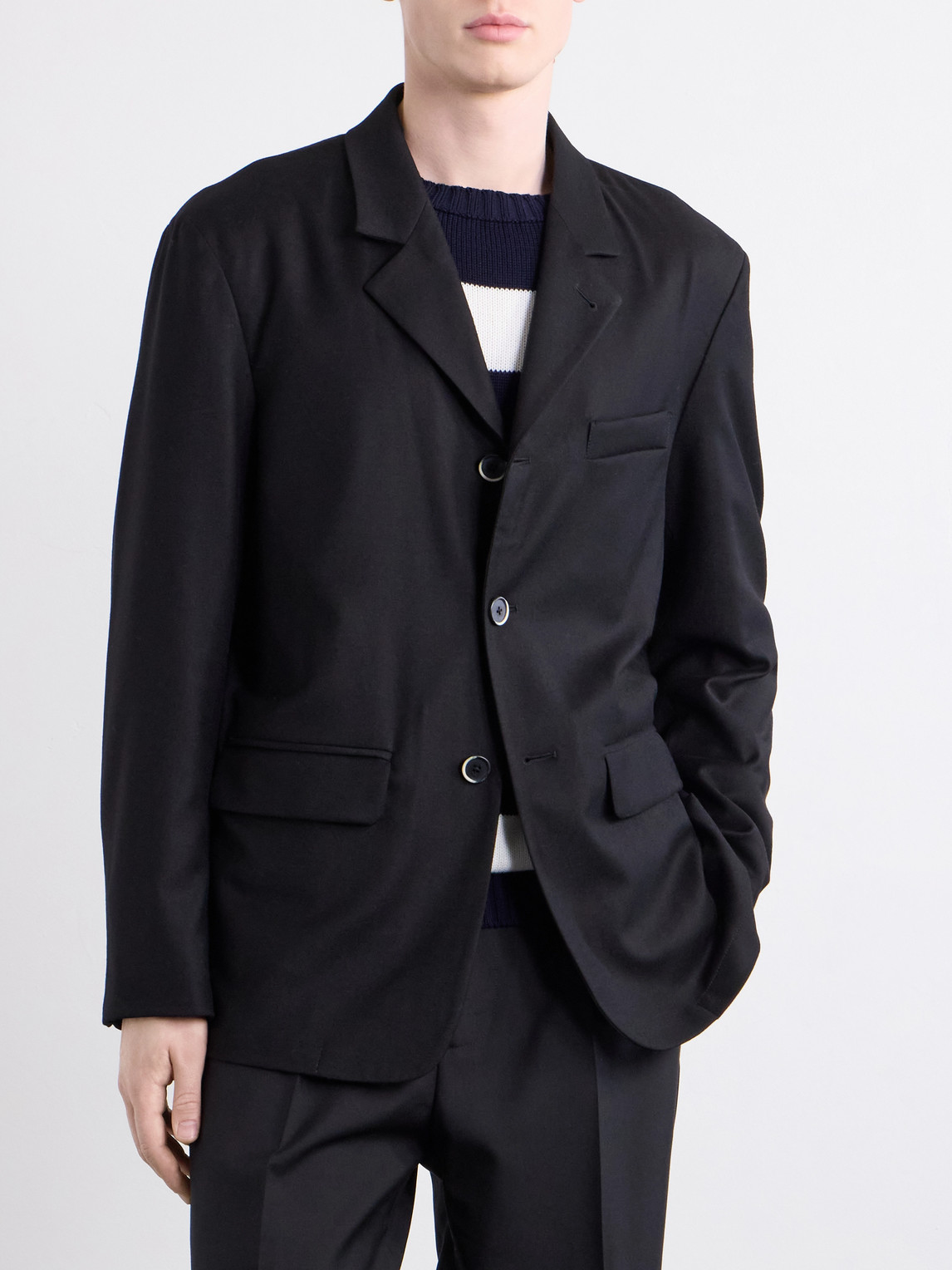 Twill Wool-Blend Blazer