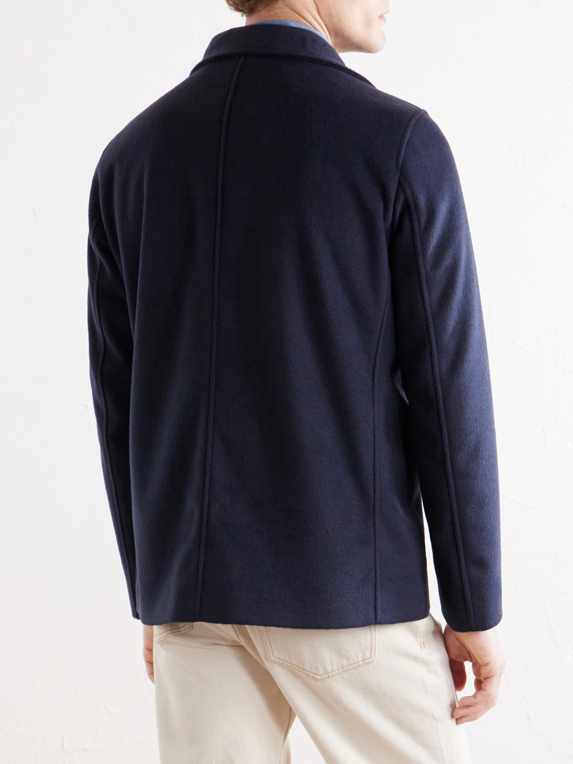 Double-Breasted Woven Coat