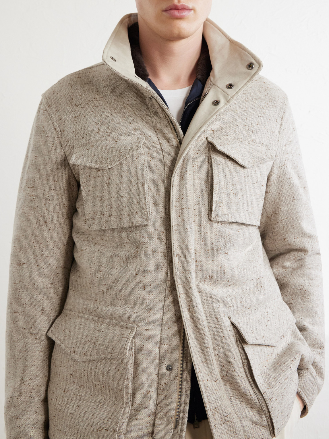 Virgin Wool-Tweed Field Jacket