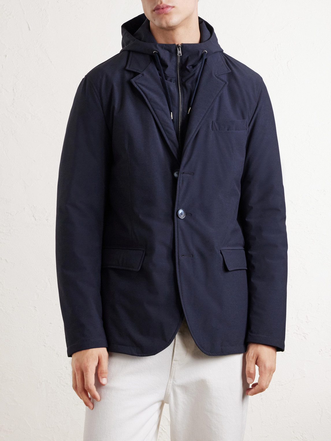 Hooded Shell Blazer