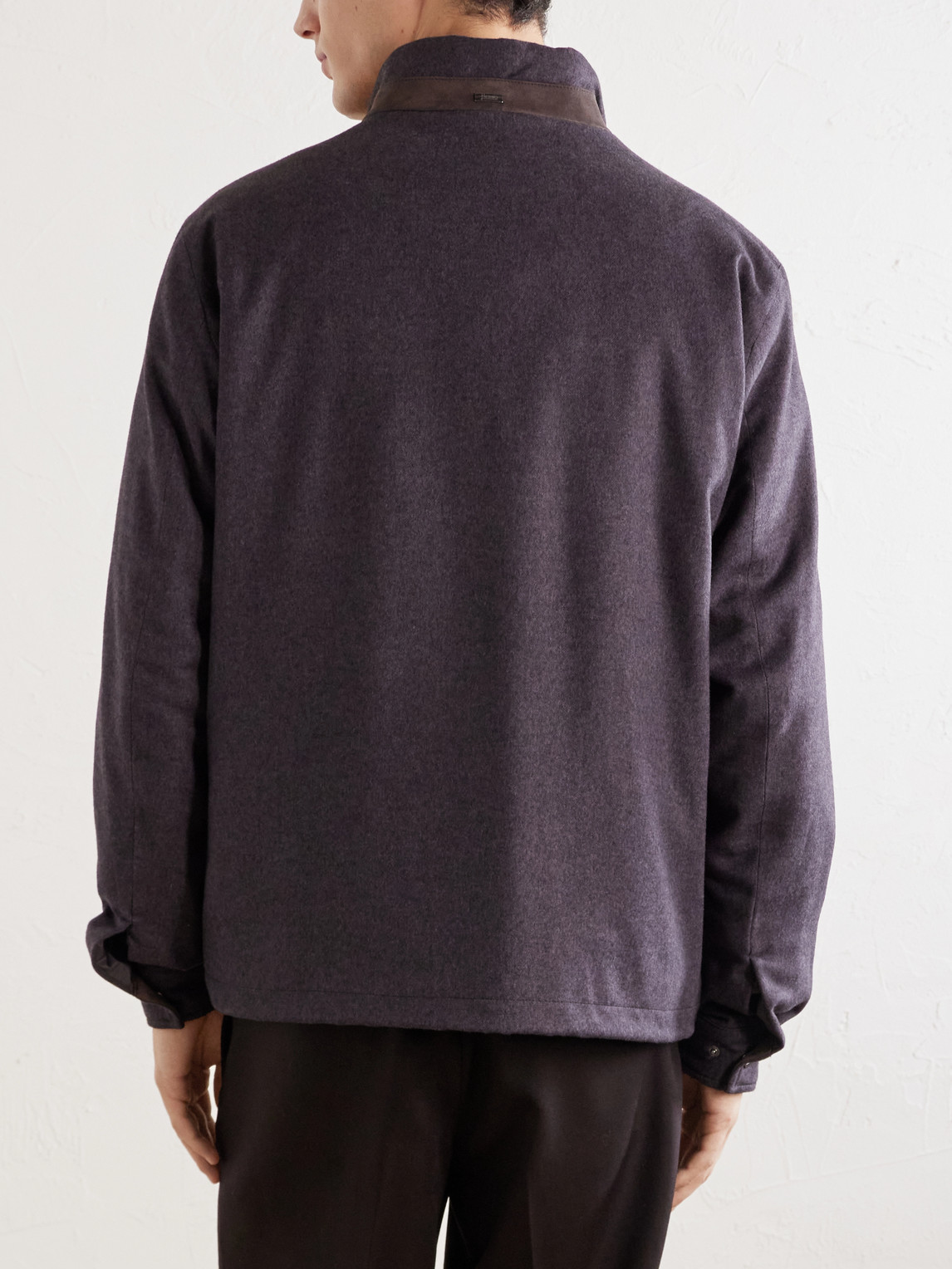And Cashmere-Blend Twill Bomber Jacket