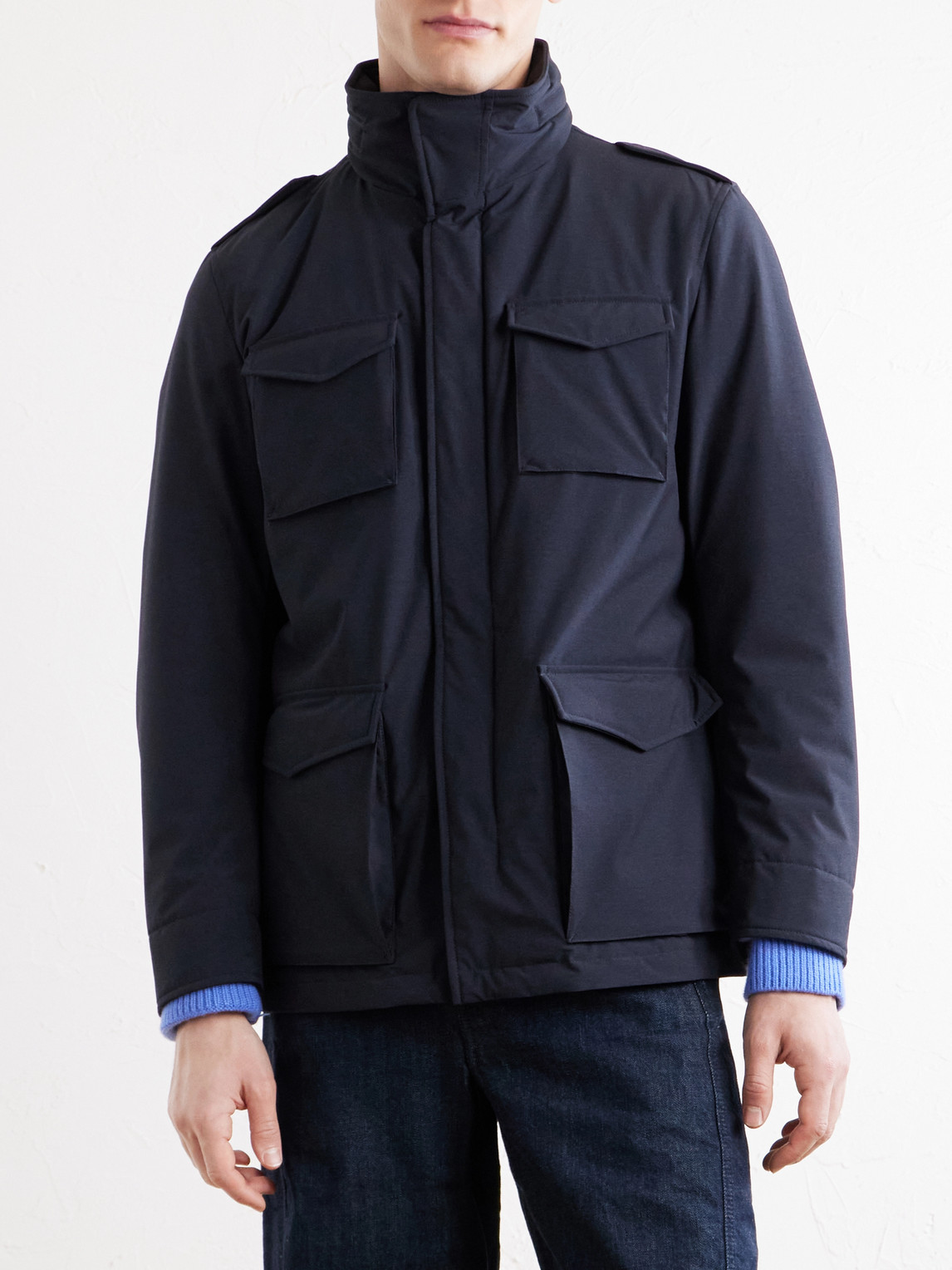 Four Pockets Woven Jacket
