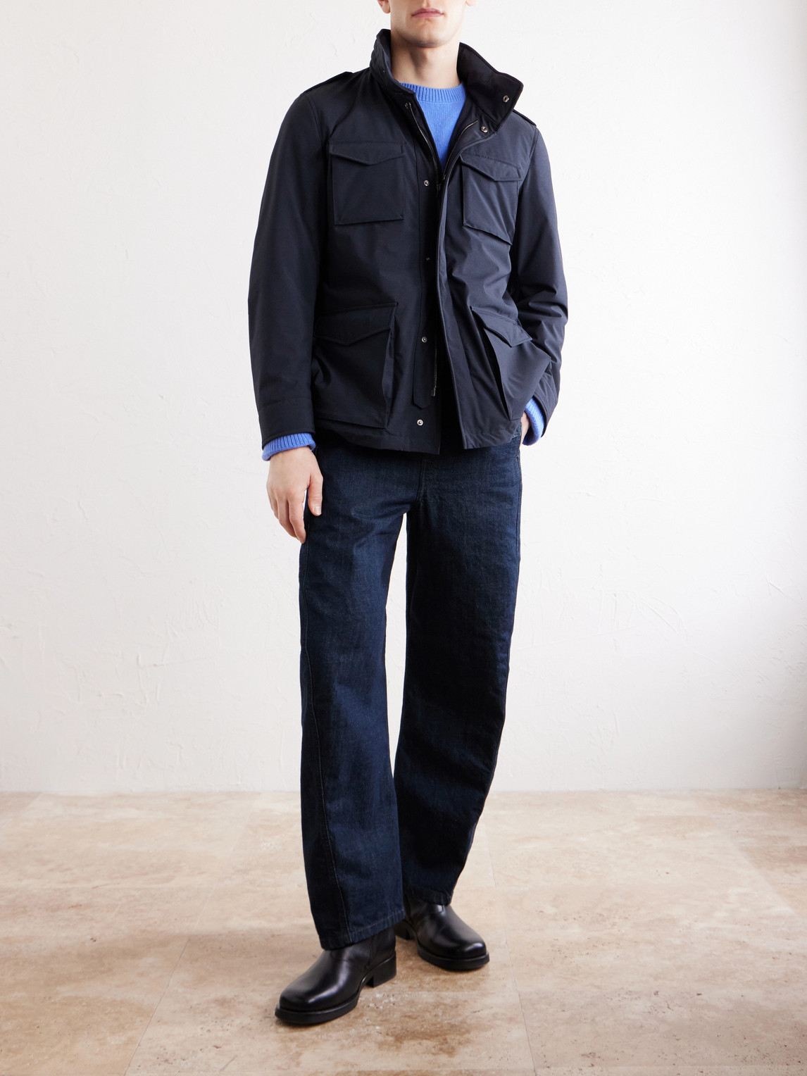 Four Pockets Woven Jacket