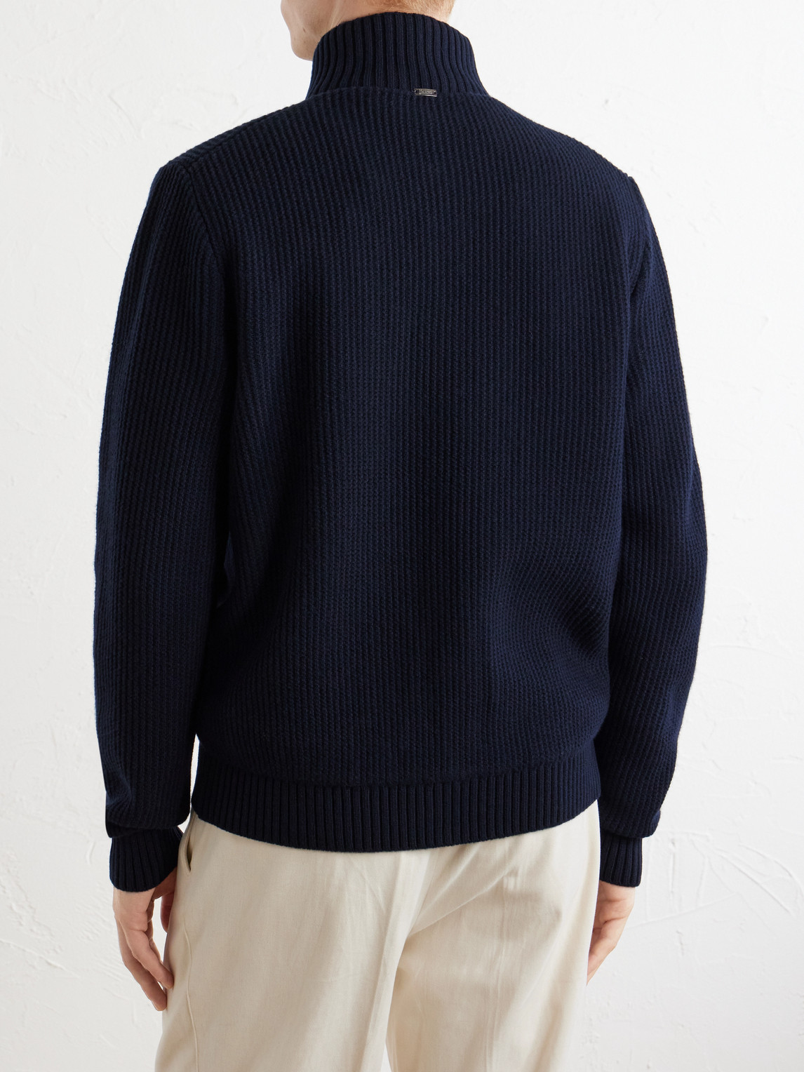 Wool Zip-Up Cardigan