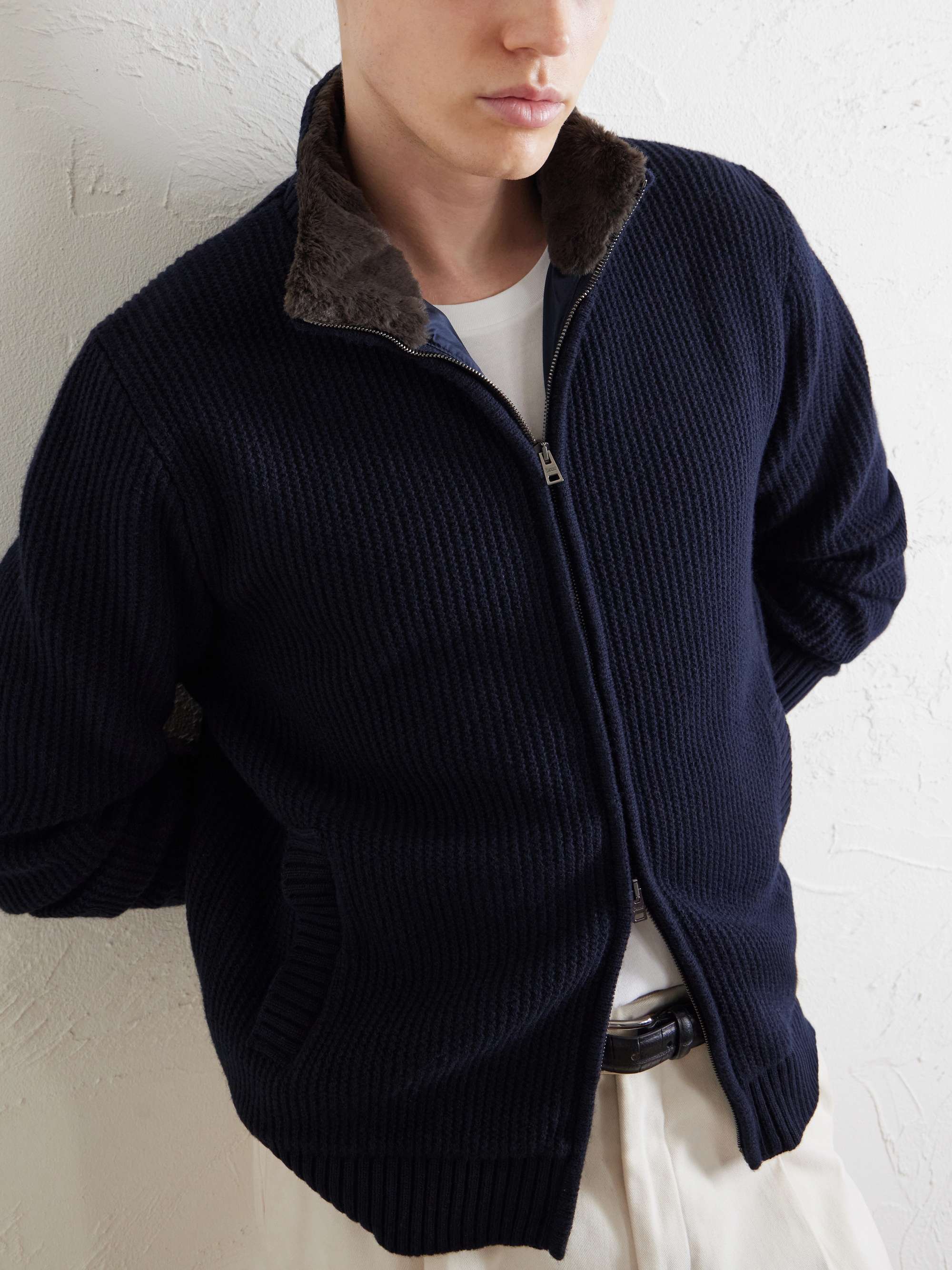 HERNO Wool Zip-Up Cardigan for Men | MR PORTER