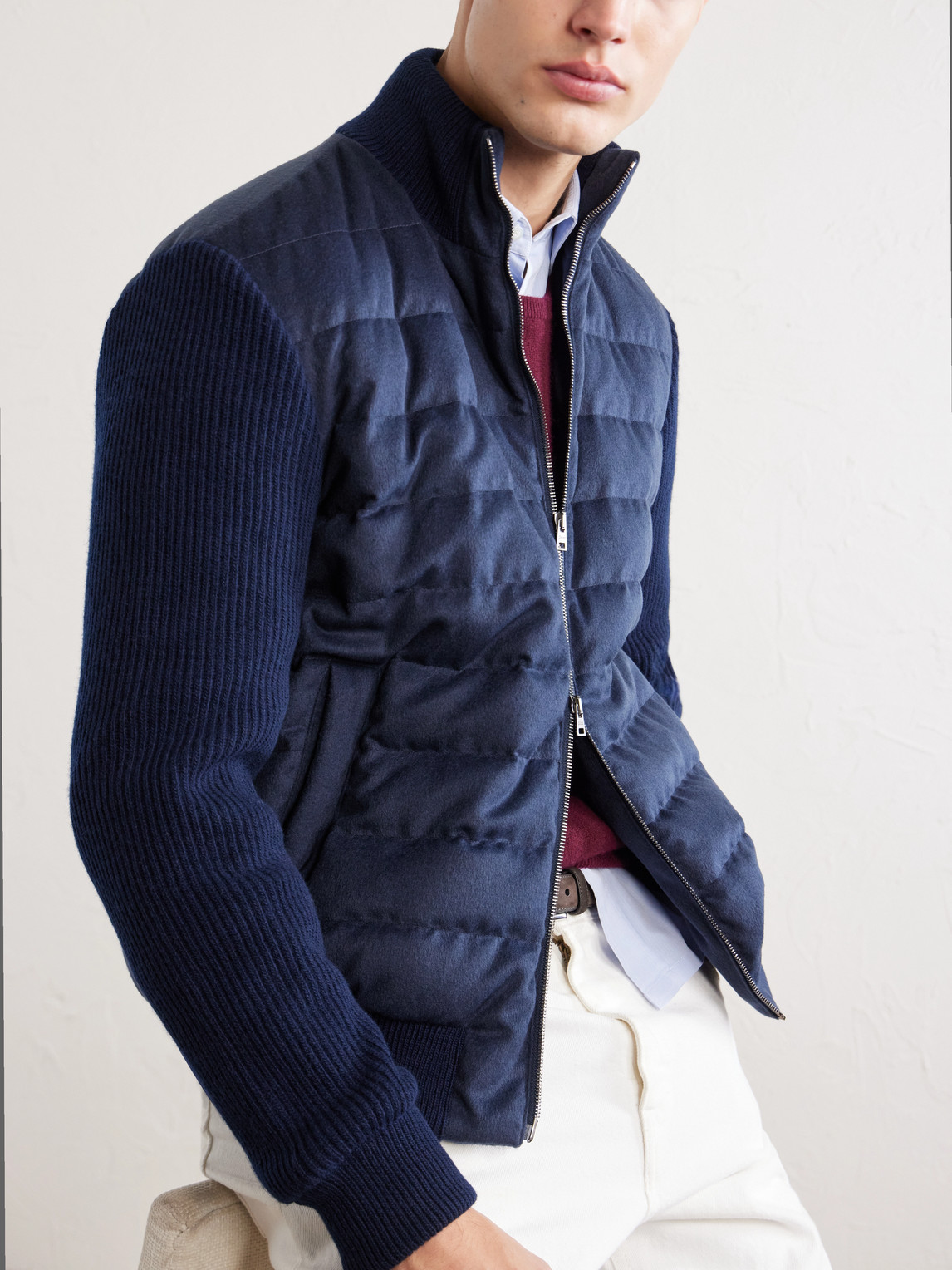 Quilted Twill Down Jacket