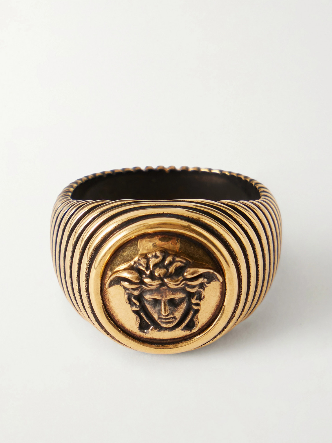 Versace Medusa Gold-Tone Ring - Men