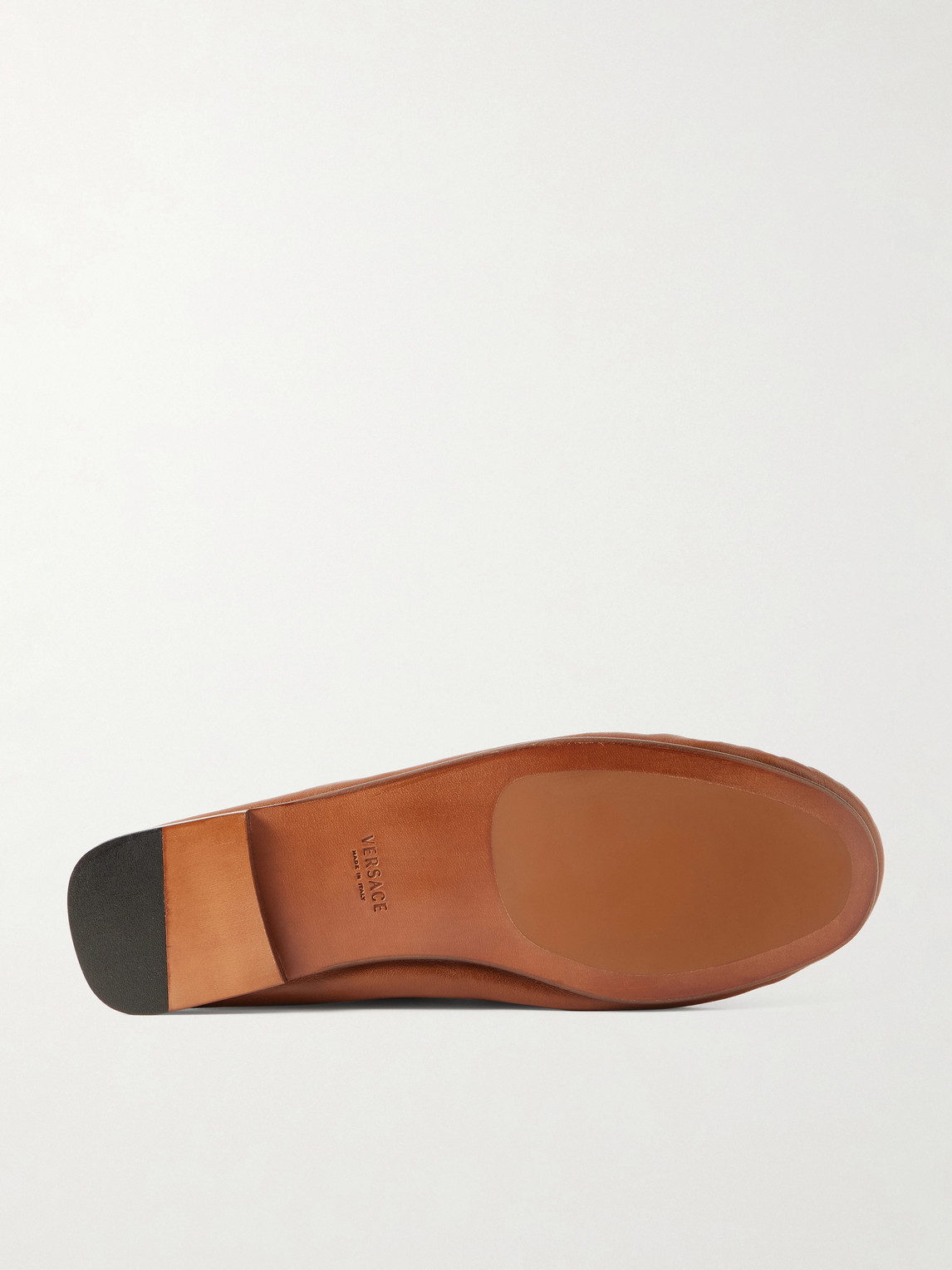  Versace - Logo-embellished Leather Penny Loafers - Men - Brown - Eu 41 