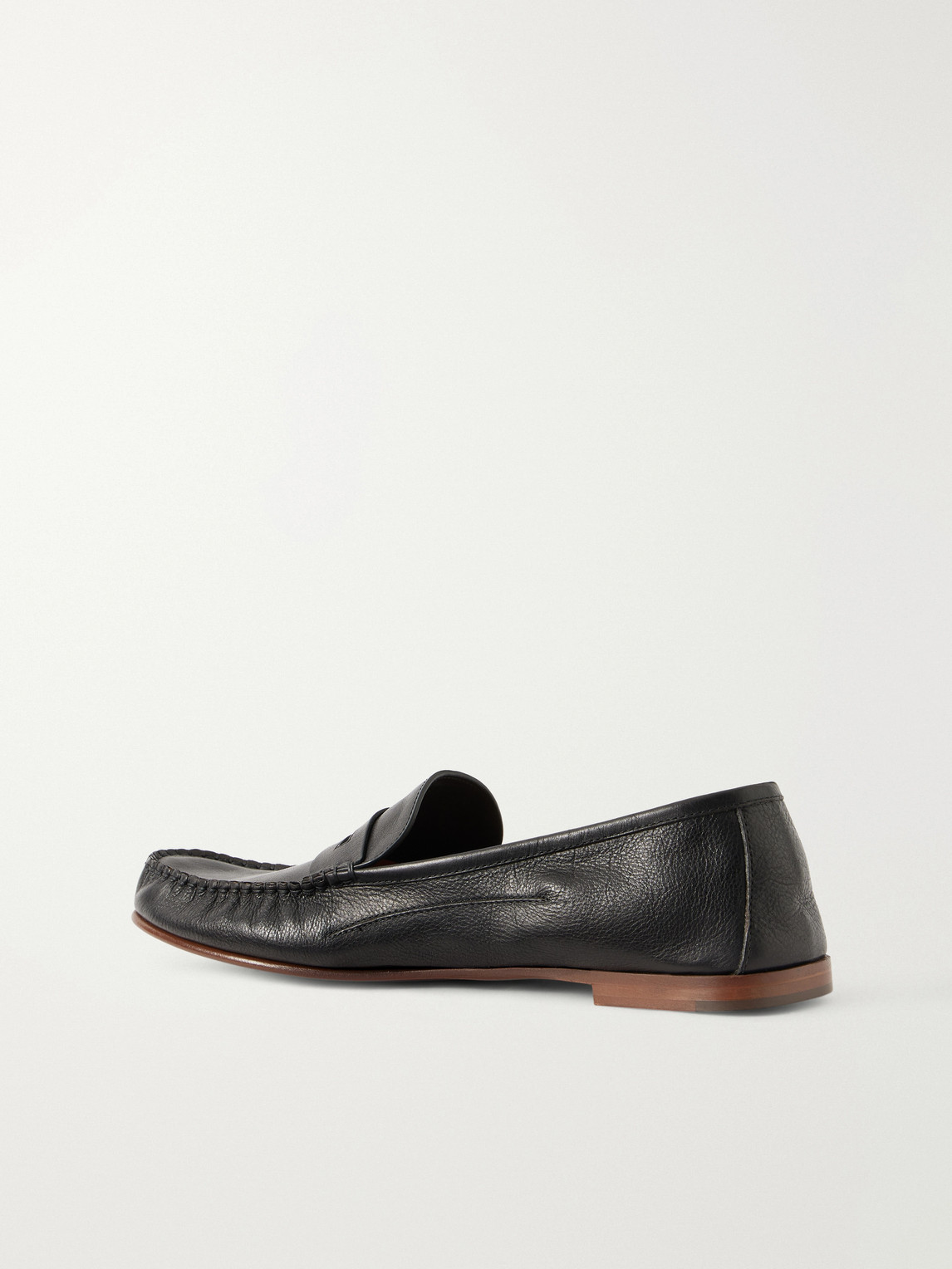  Versace - Logo-embellished Leather Penny Loafers - Men - Black - Eu 41 