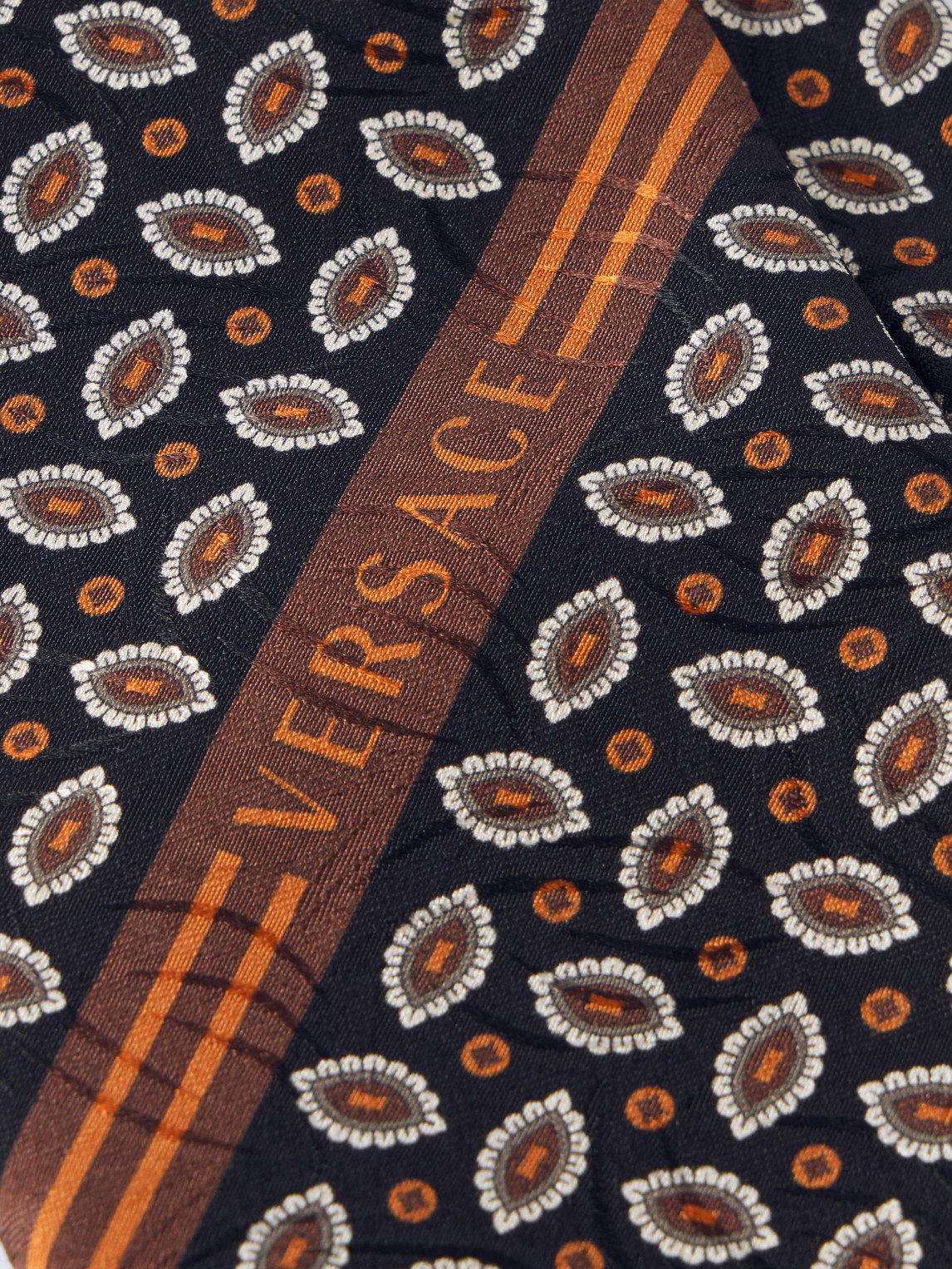  Versace - 9cm Silk-jacquard Tie - Men - Orange 