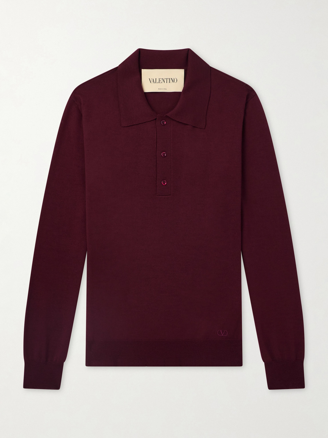 Valentino Garavani Logo-Embroidered Virgin Wool Polo Shirt - Men | Thumbnail 6 Valentino Garavani Logo-Embroidered Virgin Wool Polo Shirt - Men | Thumbnail 6