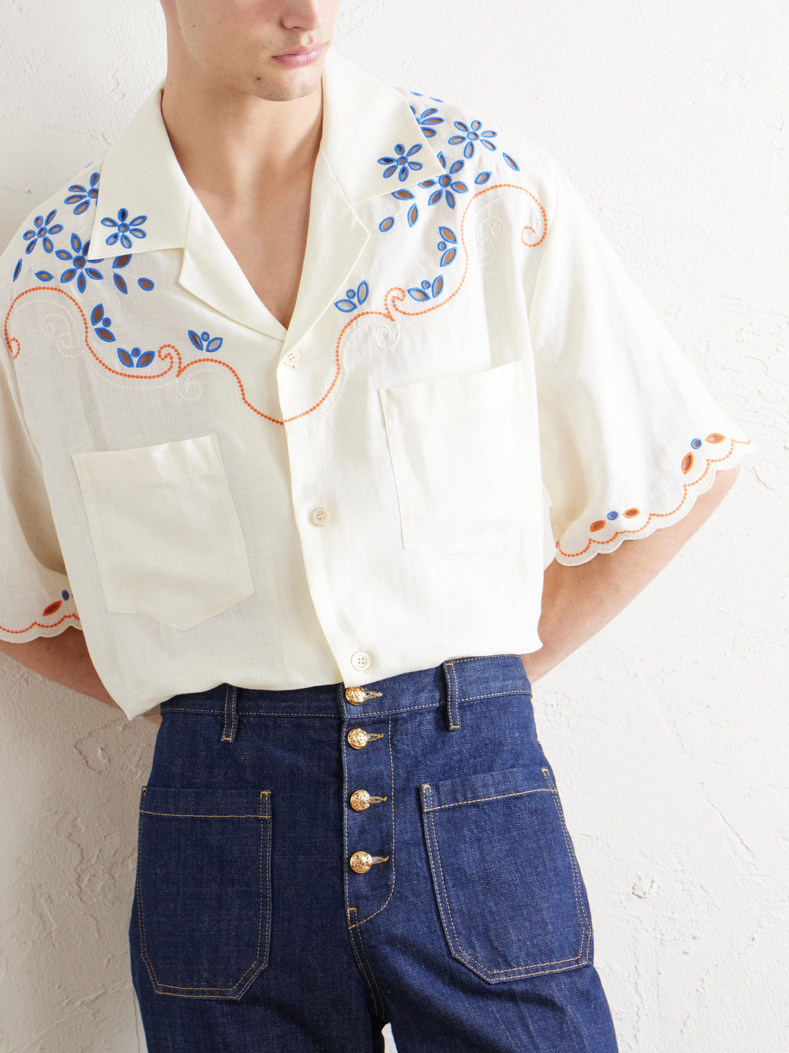 Garavani - Camp-Collar Linen