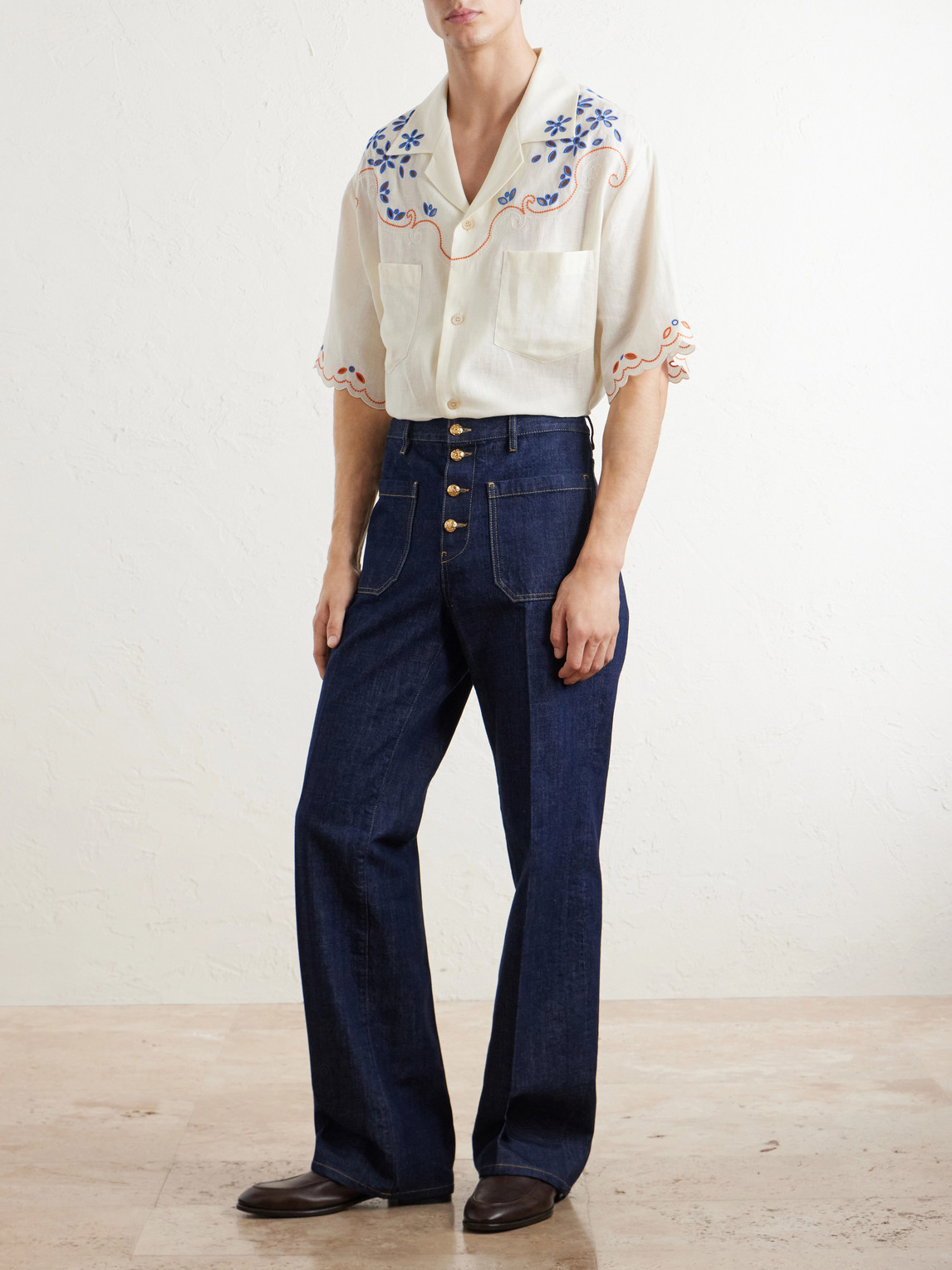 Garavani - Camp-Collar Linen