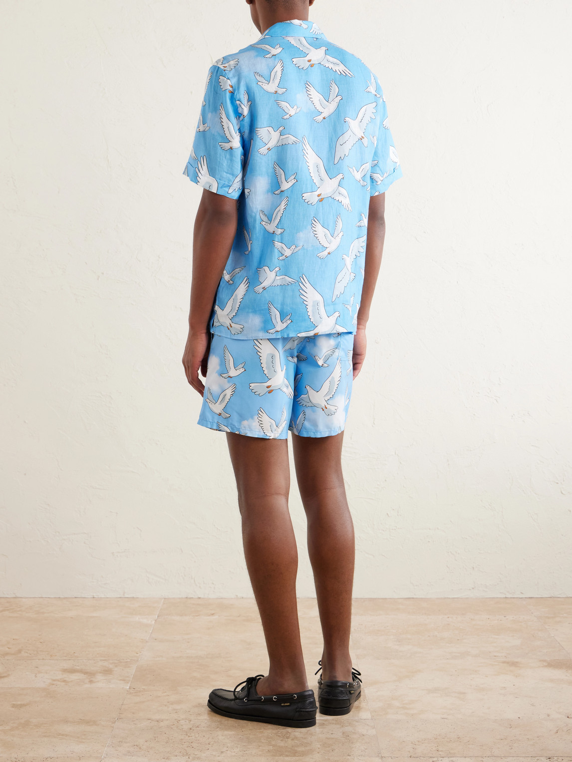  Vilebrequin - 3.paradis Chelly Printed Camp-collar Linen Shirt - Men - Blue - M 