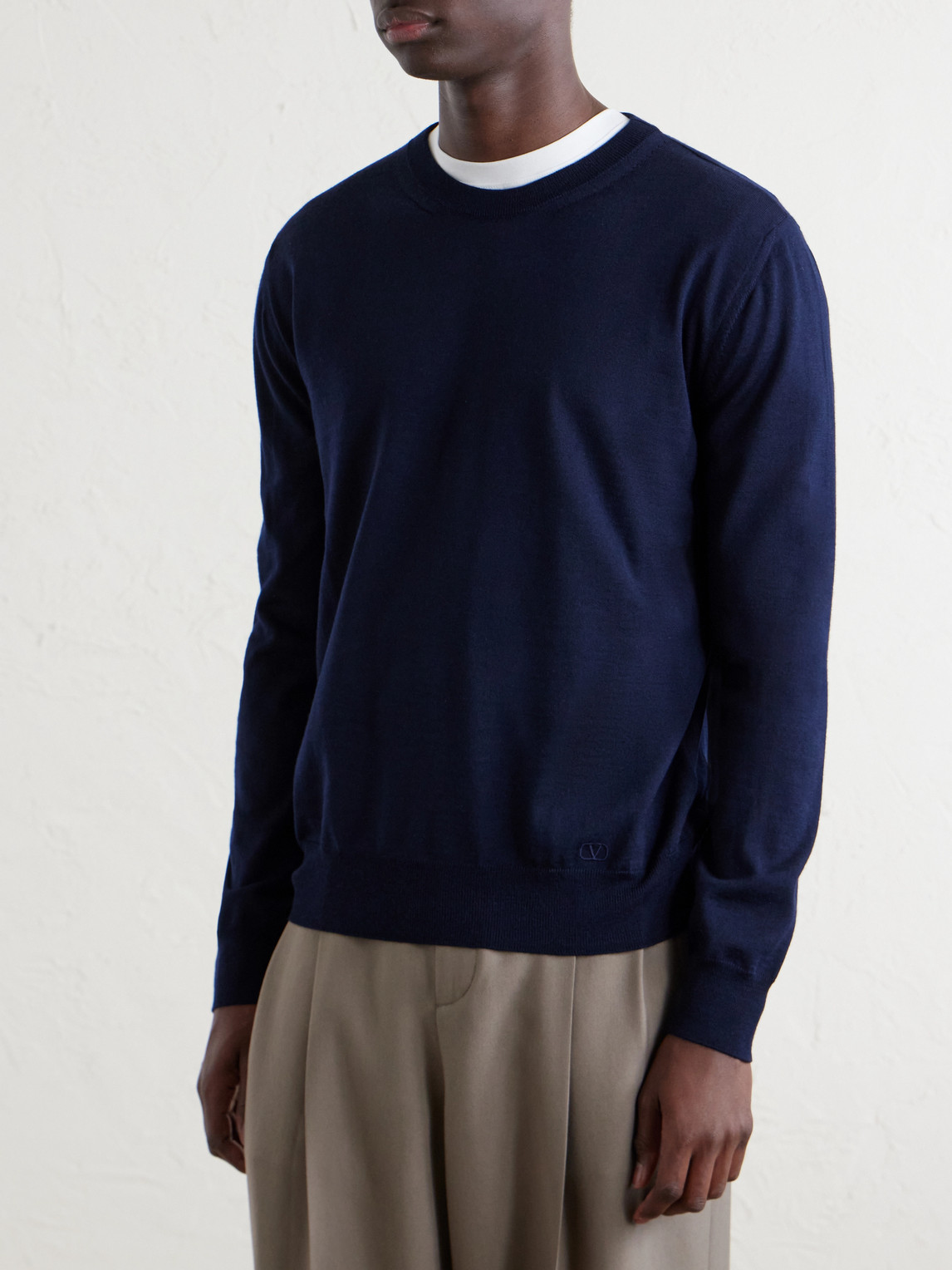 Garavani - Logo-Embroidered Virgin Sweater