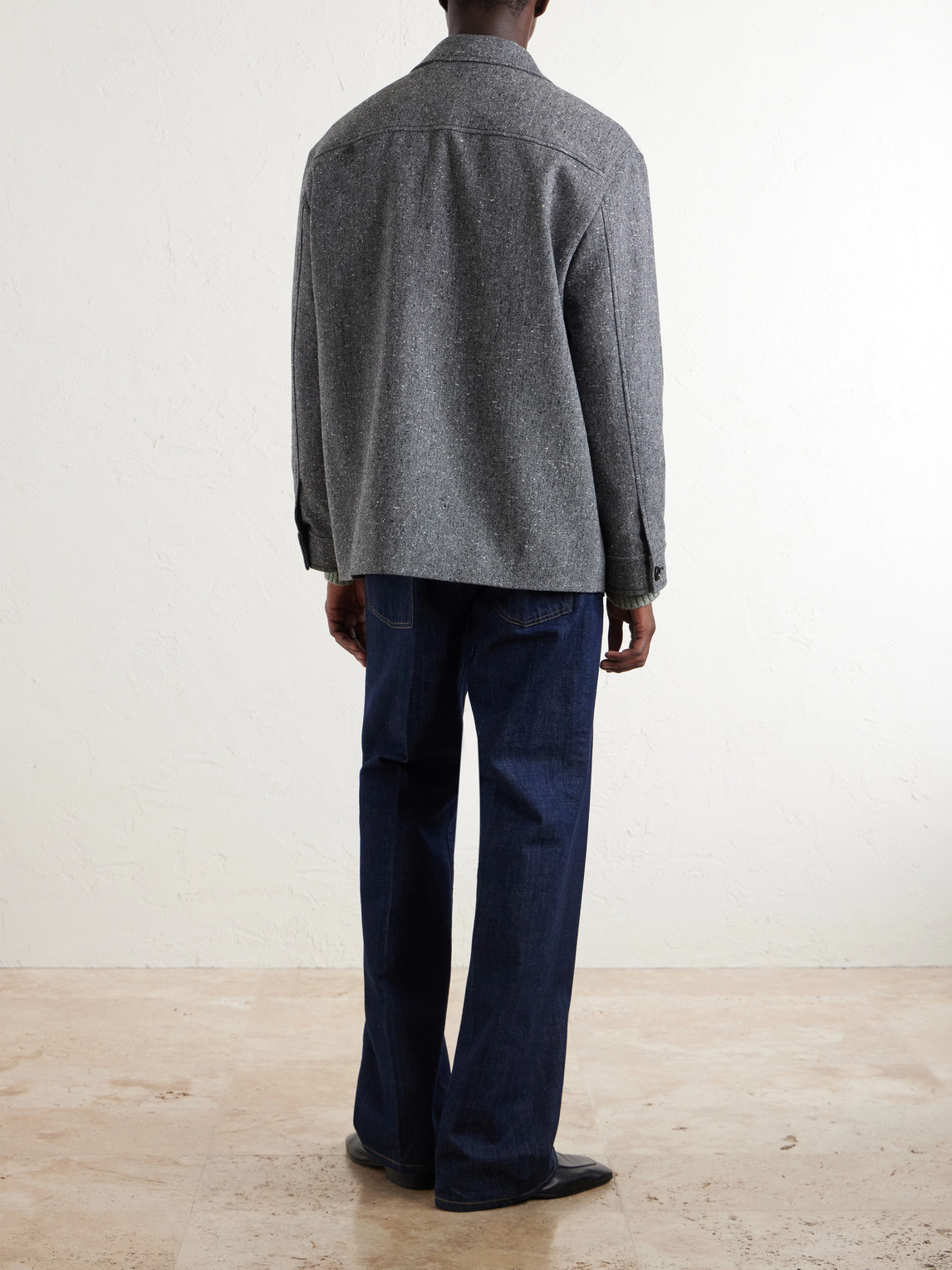 Garavani - Vlogo-Embellished Mélange Virgin Wool Blouson Jacket