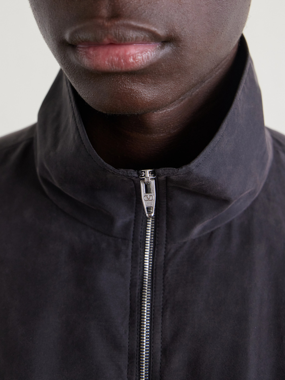 Garavani - Silk Striped Zip-Up Jacket
