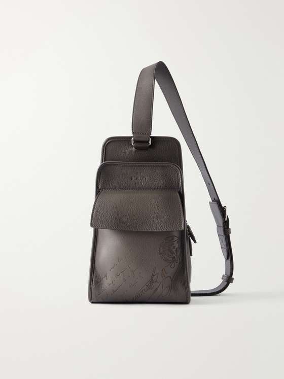Berluti Périple Logo-Debossed Scritto Full-Grain Leather Pouch