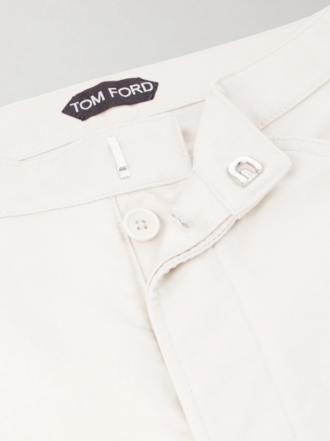 Straight-Leg Cotton-Satin Trousers